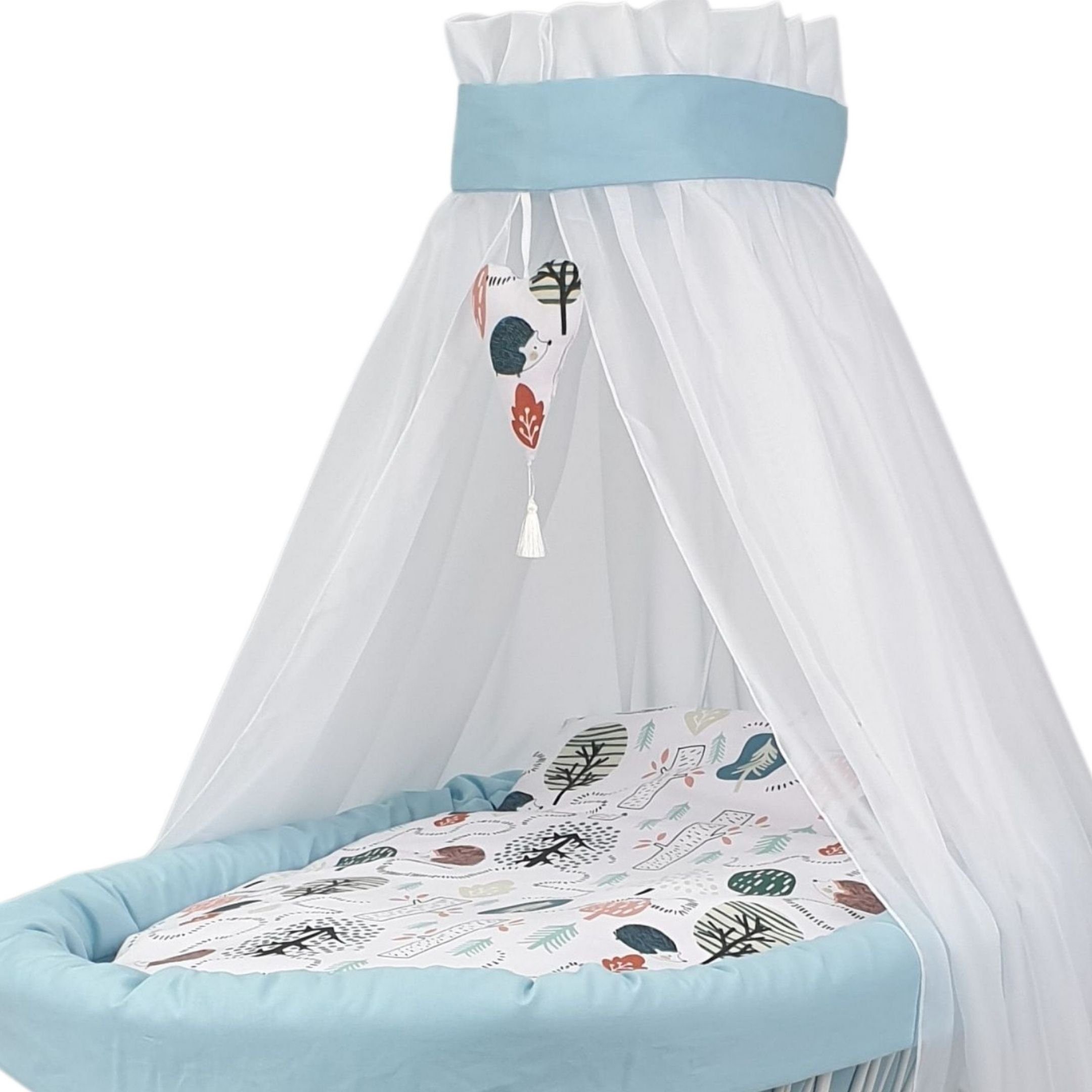 Stubenwagen Nestchen, Stubenwagen, für cm, Bettwäsche - Babymajawelt, Steppbett für EU, Modelle Stoff Set, Bett-Set, Ausstattung Set Wald Made 35x40 Bett Allergikergeeignet 70x80cm Spannbetttuch; Ersatz ver. Baldachin, in Stubenwagen + Set 31358