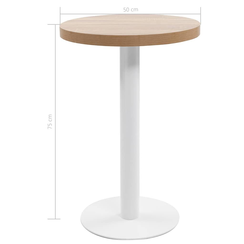 vidaXL Esstisch Bistrotisch Hellbraun 50 cm MDF (1-St) – Bild 5 von 5