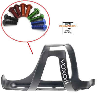 Voxom Fahrrad-Flaschenhalter Voxom Ud Carbon Wasserflaschenhalter FH7+ M5x15 Alu Linsenkopfschraube