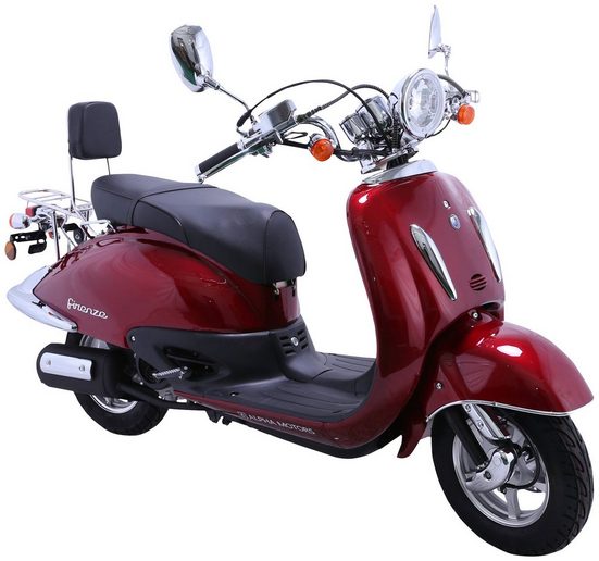 Alpha Motors Motorroller »Retro Firenze«, 50 ccm, 45 km/h, Euro 4, 50 ccm, 45 km/h, mattschwarz