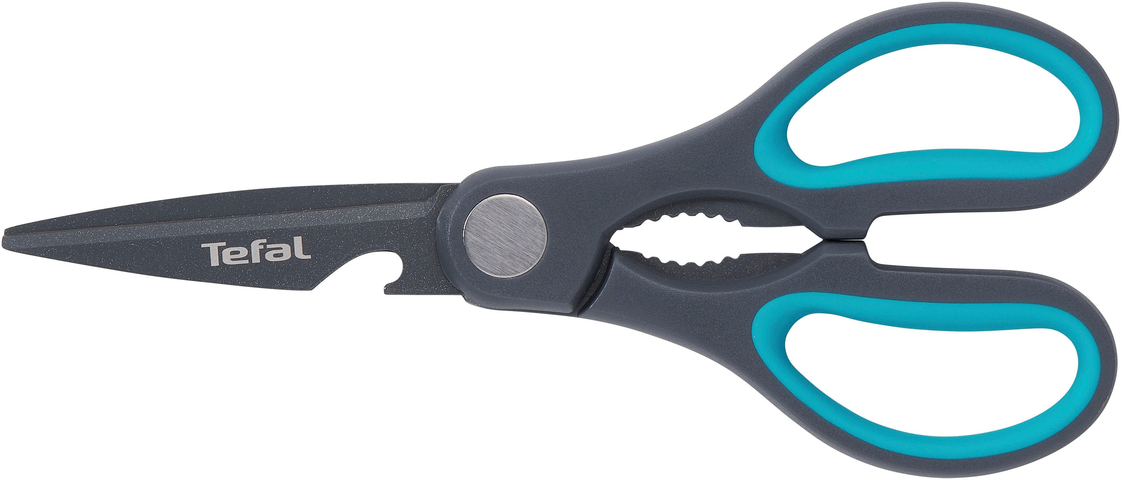 Tefal Haushaltsschere Fresh Kitchen, (1-tlg), Flaschenöffner, Nussknacker, Edelstahlklingen, Antihaftversiegelung