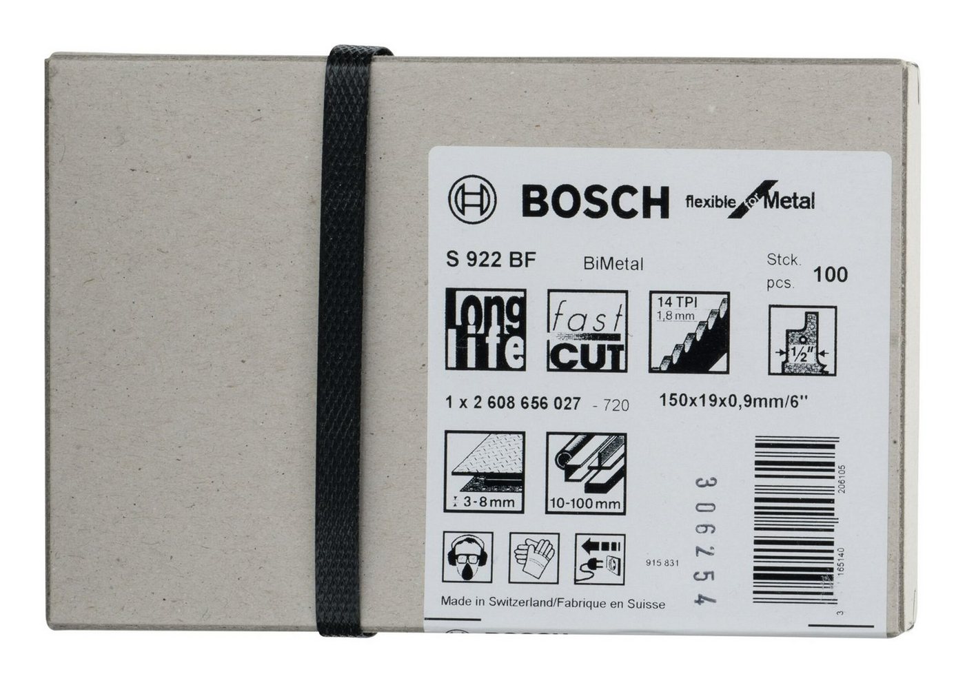 Thumbnail - BOSCH Säbelsägeblatt (100 Stück), S 922 BF Flexible for Metal - 100er-Pack