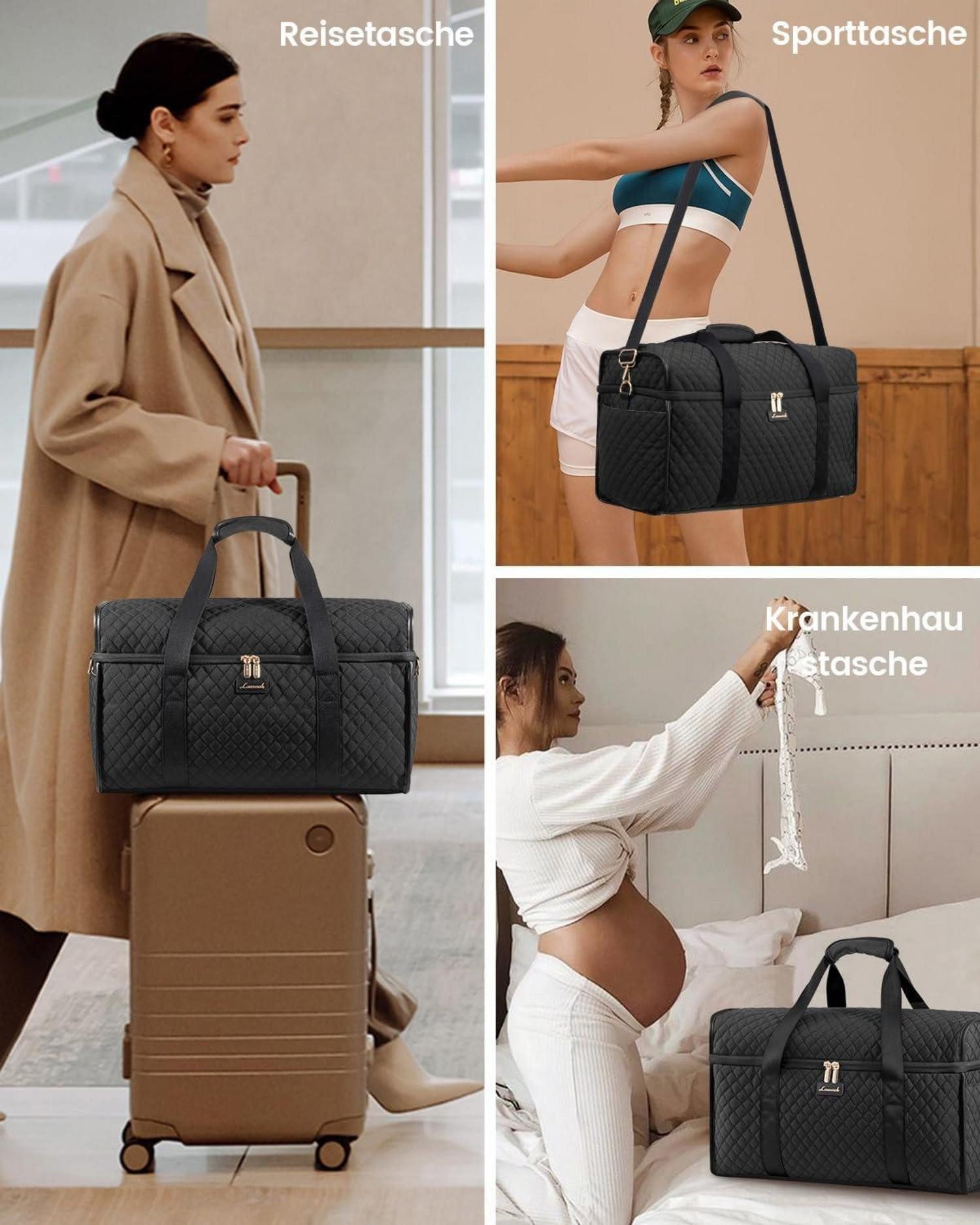 LuxusKollektion Reisetasche Reisetasche Damen Große Öffnung günstig online kaufen