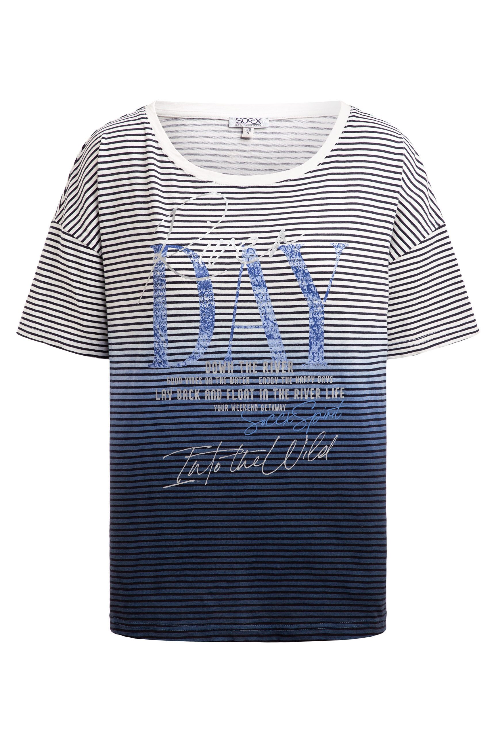 SOCCX Rundhalsshirt mit Farbverlauf günstig online kaufen