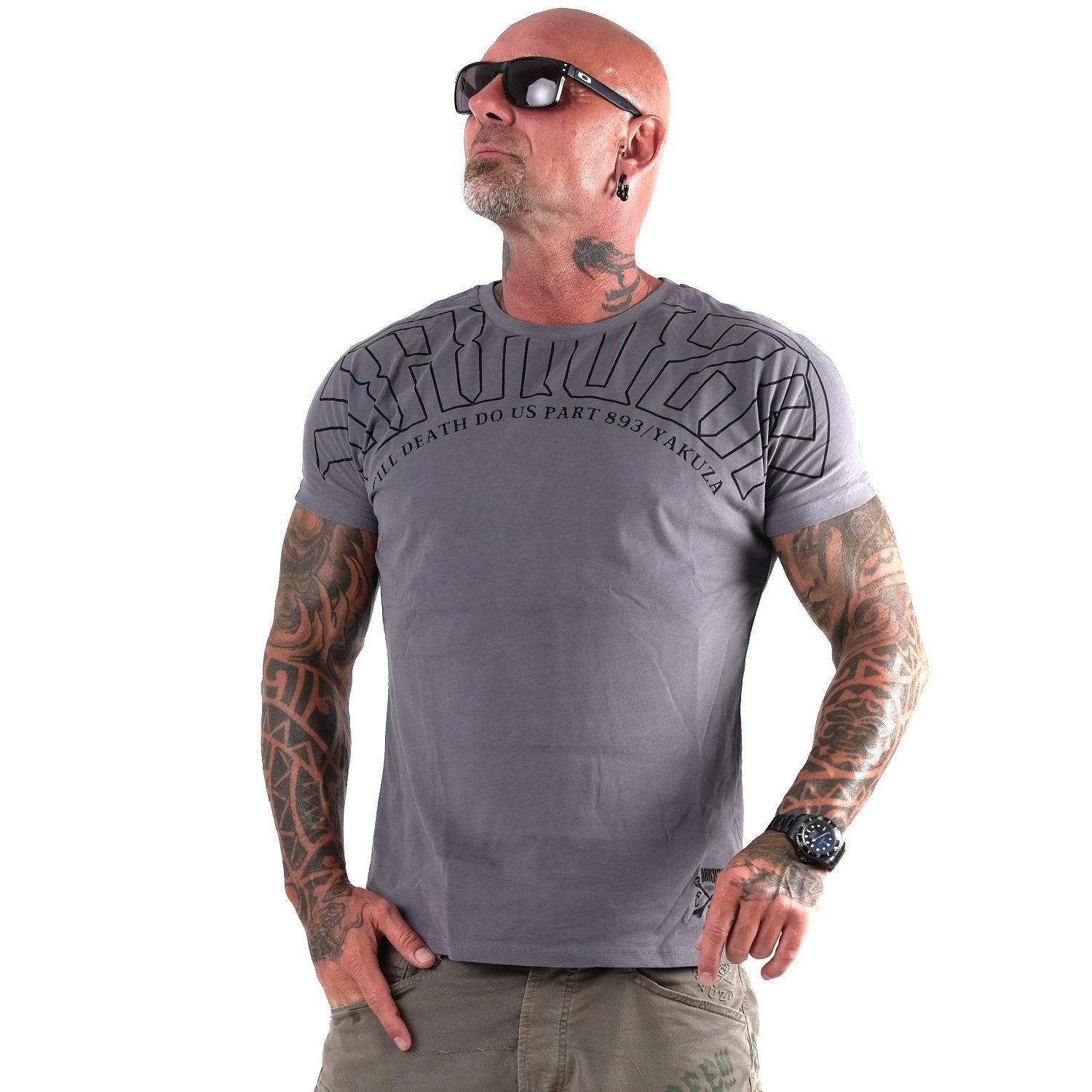 T-Shirt Warrior steel YAKUZA gray