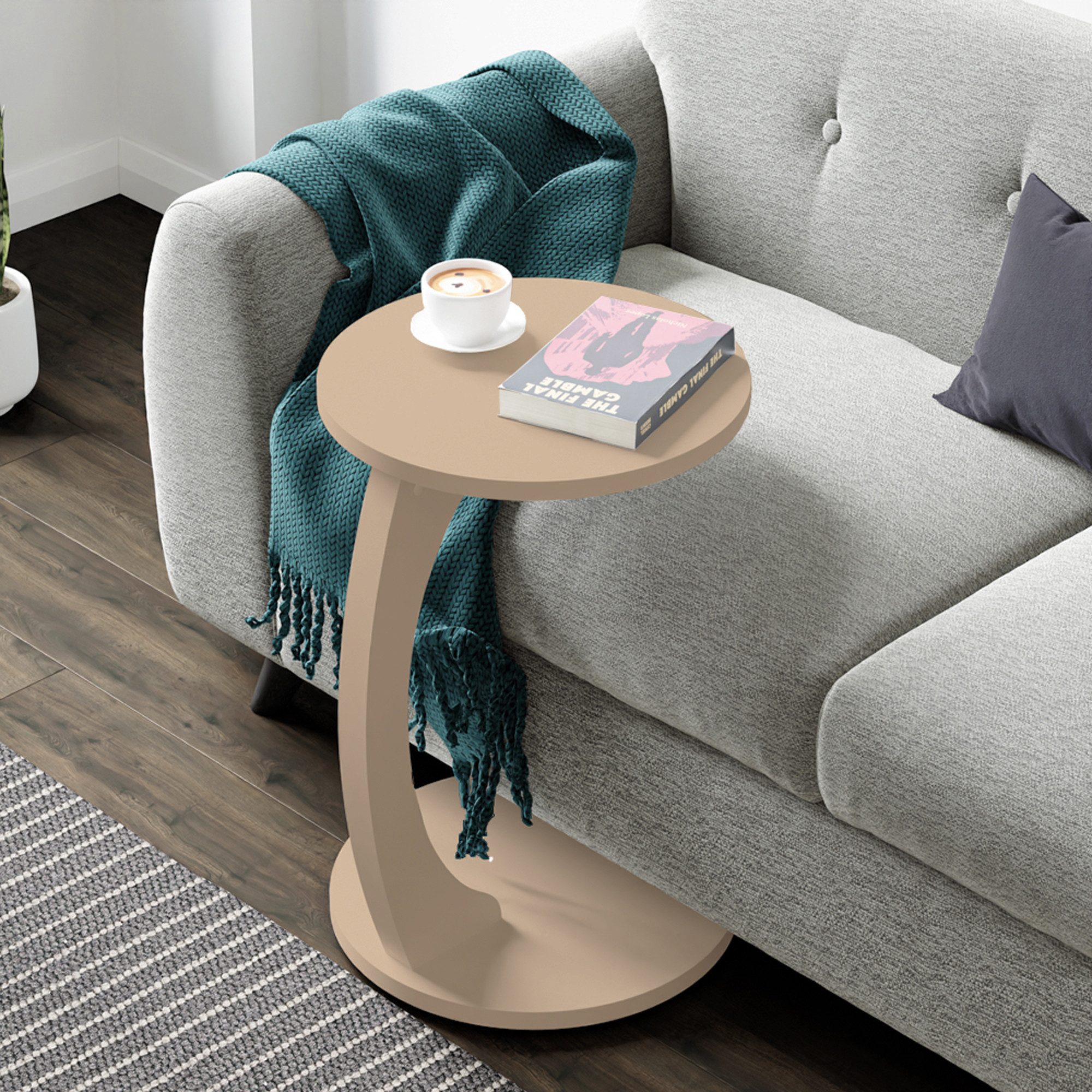 en.casa Beistelltisch, »Holeby« C-Form mit 4 günstig online kaufen