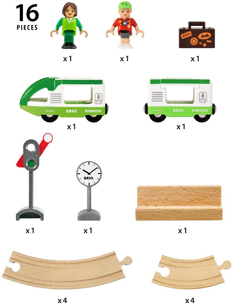 BRIO® Spielzeug-Eisenbahn BRIO® WORLD, Starter Set Reisezug, FSC® - schützt günstig online kaufen