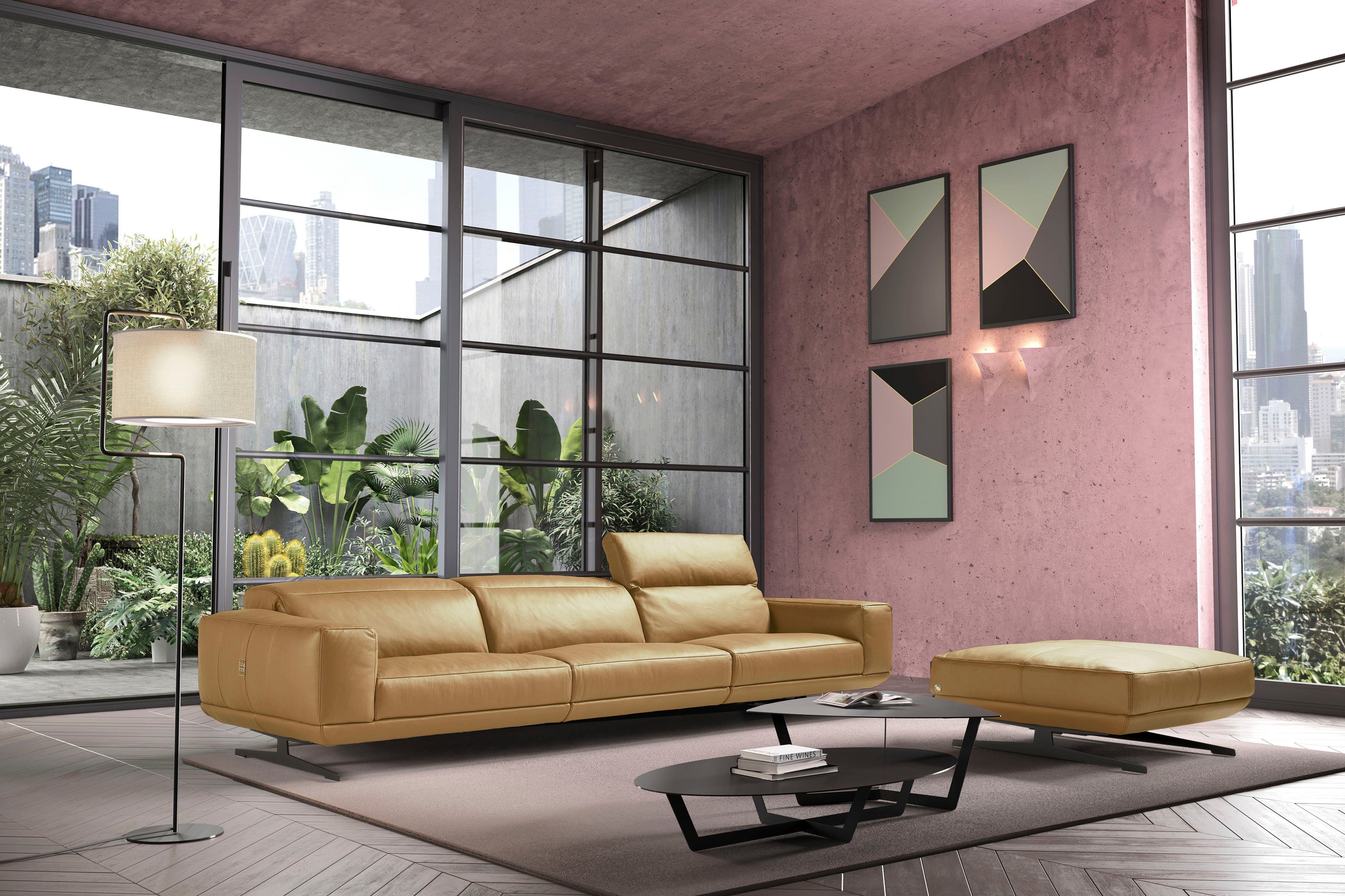 Egoitaliano 3-Sitzer Gloria, super bequem, hochwertige Verarbeitung, edles Design, Megasofa, beidseitig verstellbare Rückenelemente, mit Designmetallfüßen