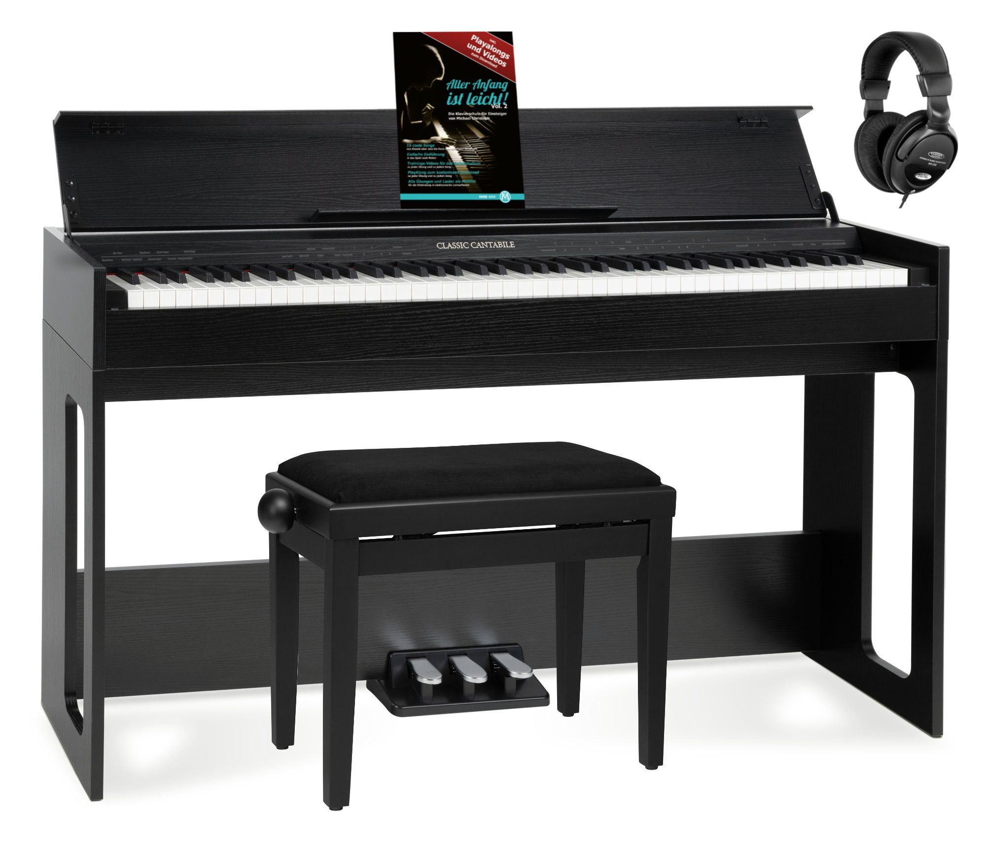 Digitalpiano DP-S1 E-Piano Set - 88 gewichtete Tasten mit Hammermechanik