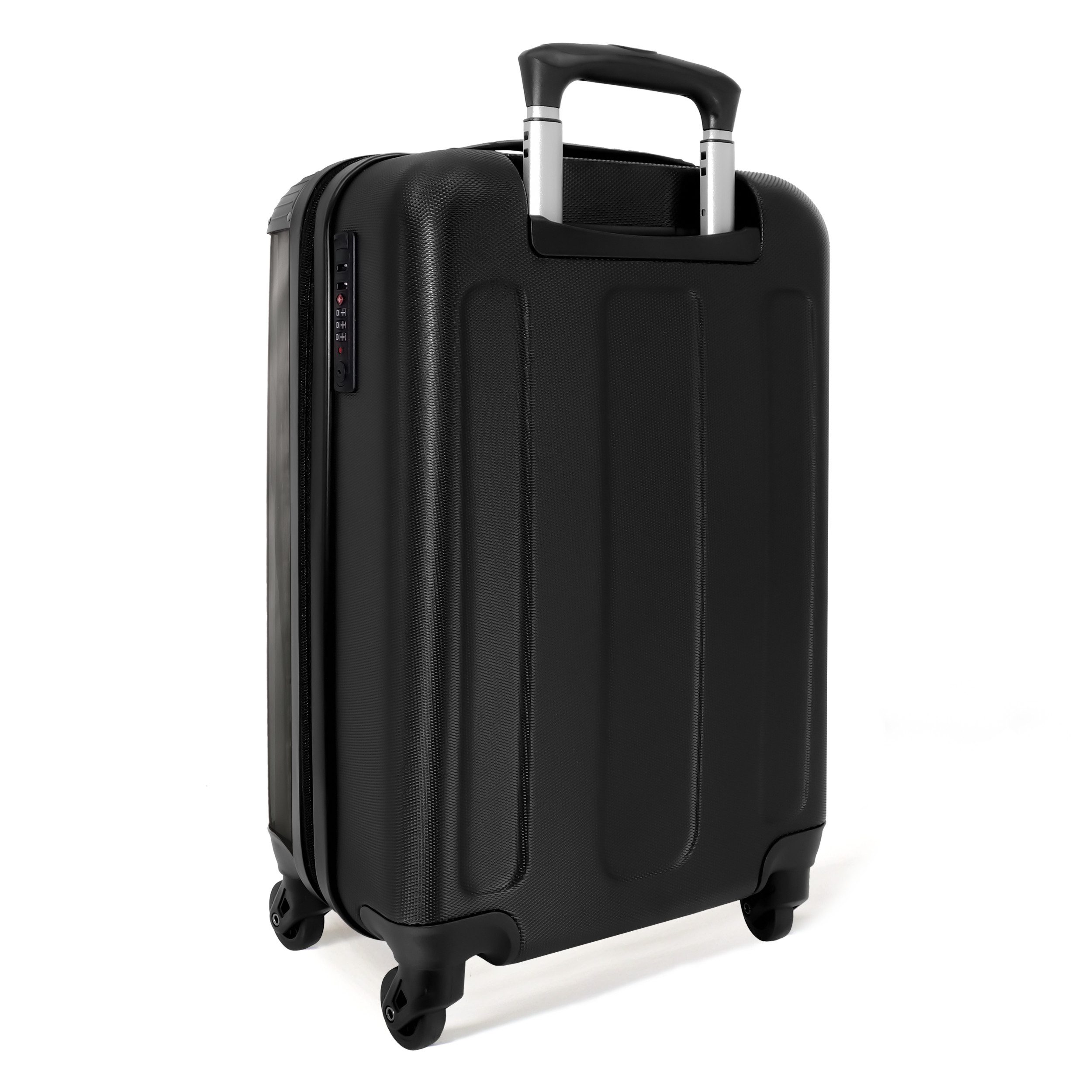 NoBoringSuitcases.com© Hartschalen-Trolley Der Papagei ist mit von der Partie 55x35x20cm, 4 Rollen, Reisetasche mit Rollen, Koffer Handgepäck Flugzeug