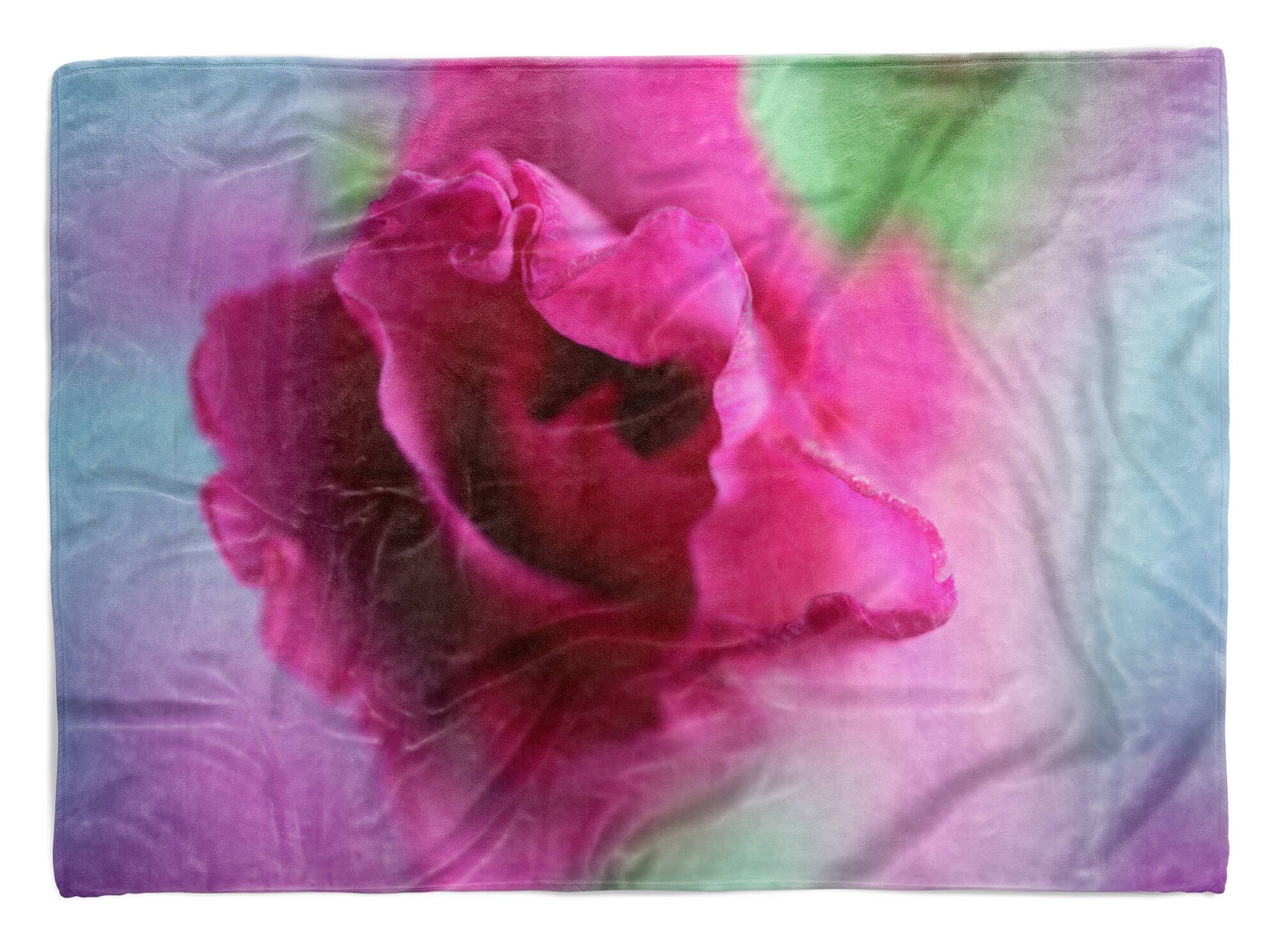 Art Bl, Saunatuch Handtücher mit Baumwolle-Polyester-Mix Handtuch Strandhandtuch Handtuch (1-St), Sinus Fotomotiv Kuscheldecke Makrofotografie