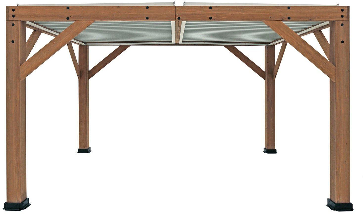 WESTMANN Pergola Karl, 100 % FSC®-zertifiziertes Zedernholz, Dach aus Aluminium