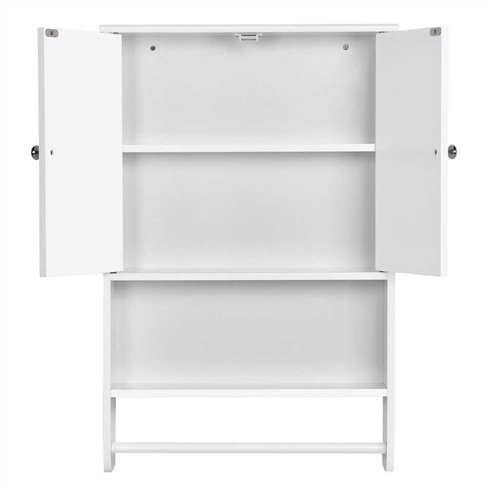 Yaheetech Hängeschrank Badezimmerschrank Wandschrank mit Handtuchhalter günstig online kaufen