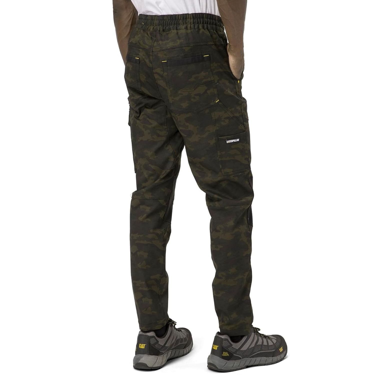 CAT CATERPILLA Arbeitsbundhose Arbeitshose Dynamic W34 L34 Herren Hose Night Camo (Packung, 97% Baumwolle) Cat by Caterpillar Logo Bundhose Taschen Flexibel Bewegungsfreiheit