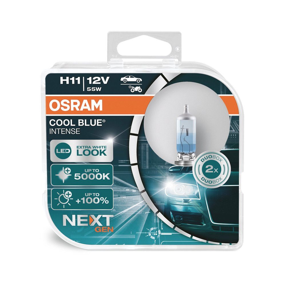 Osram KFZ-Ersatzleuchte OSRAM 64211CBN-HCB H11 Leuchtmittel 12 BLUE® 55 Halogen INTENSE COOL W