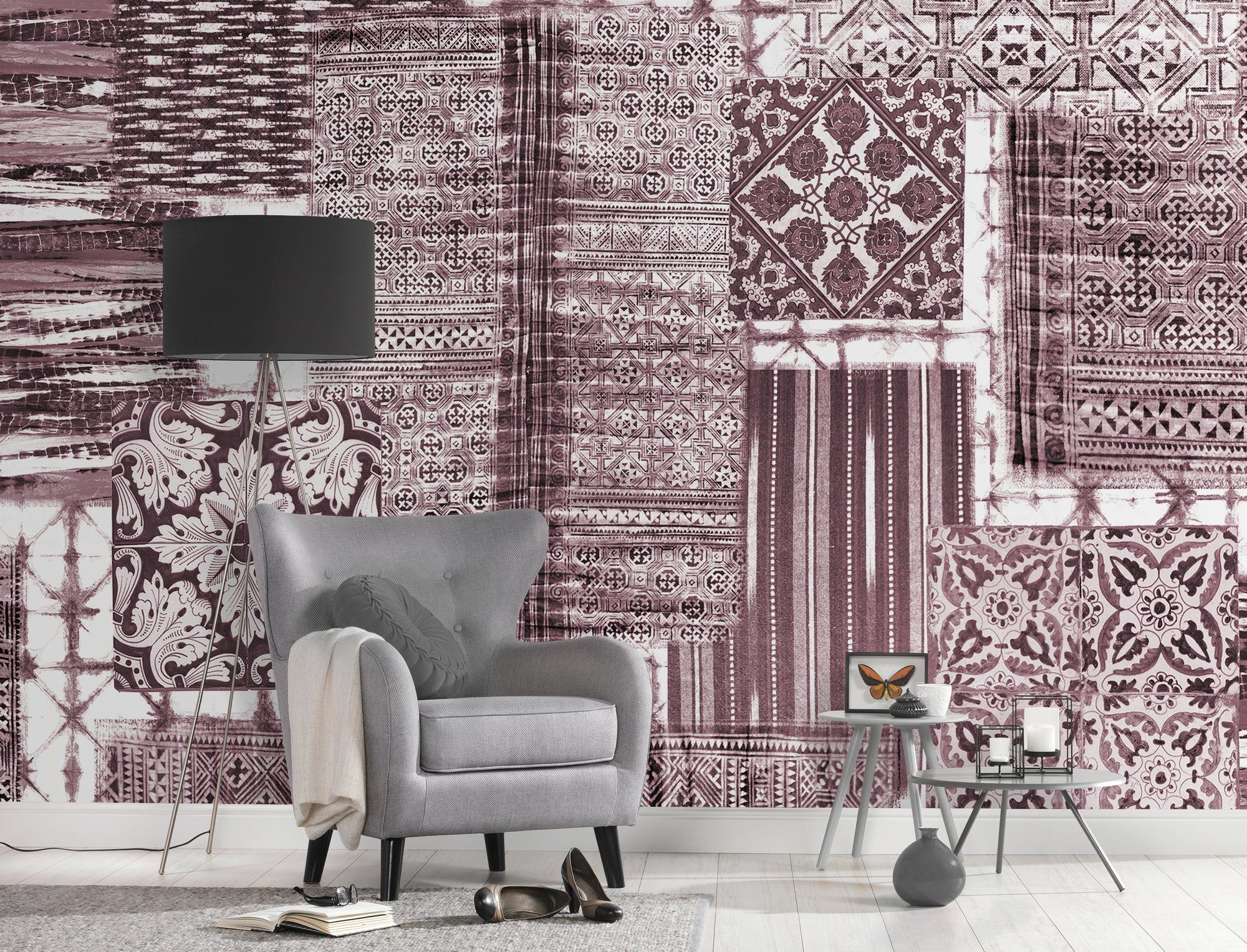 Architects Paper Fototapete Atelier 47 Patchwork 3, glatt, mehrfarbig, (4 St), Vlies, Wand, Schräge, Decke