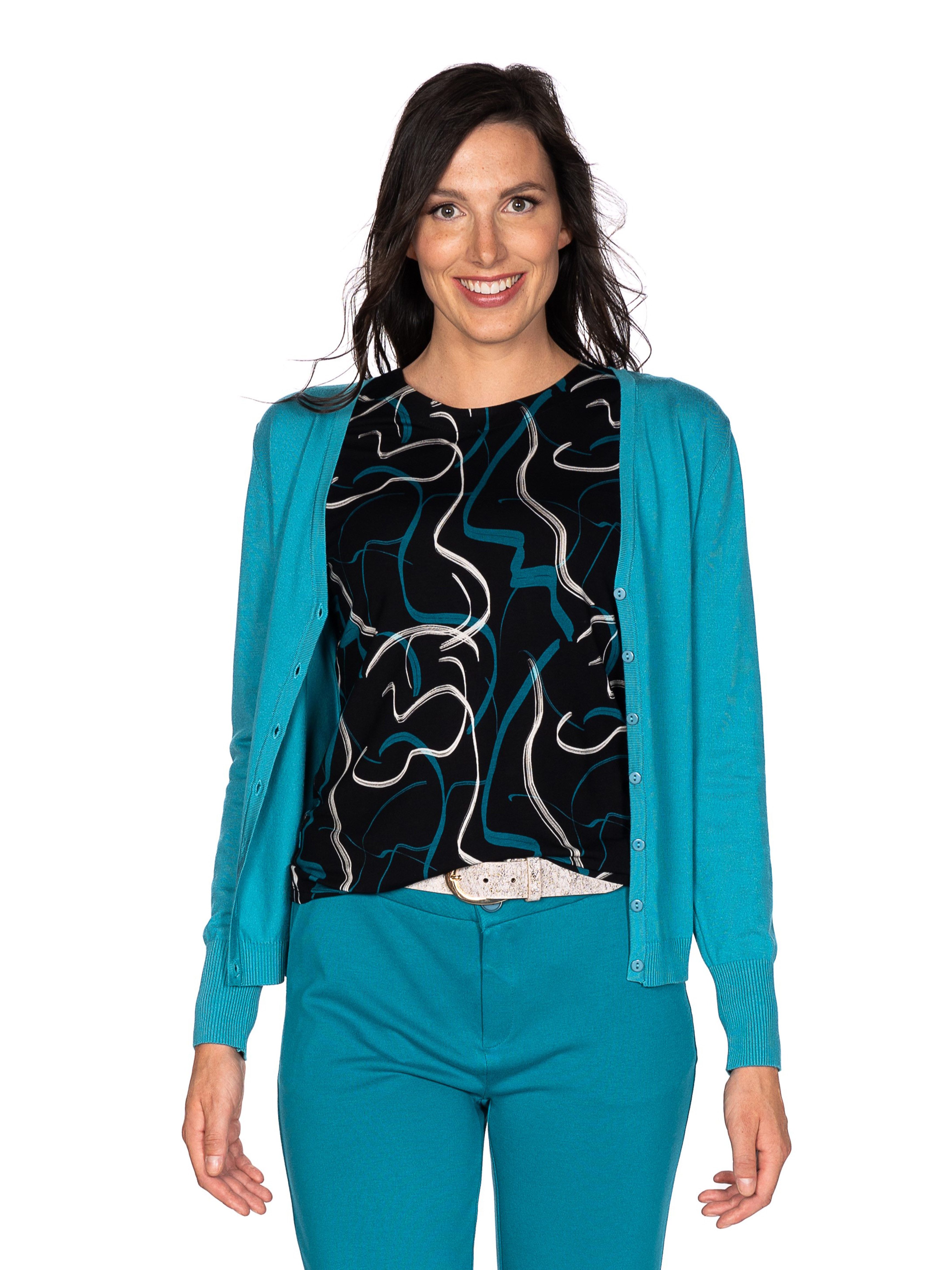 einfach Schön Strickjacke Giada petrol