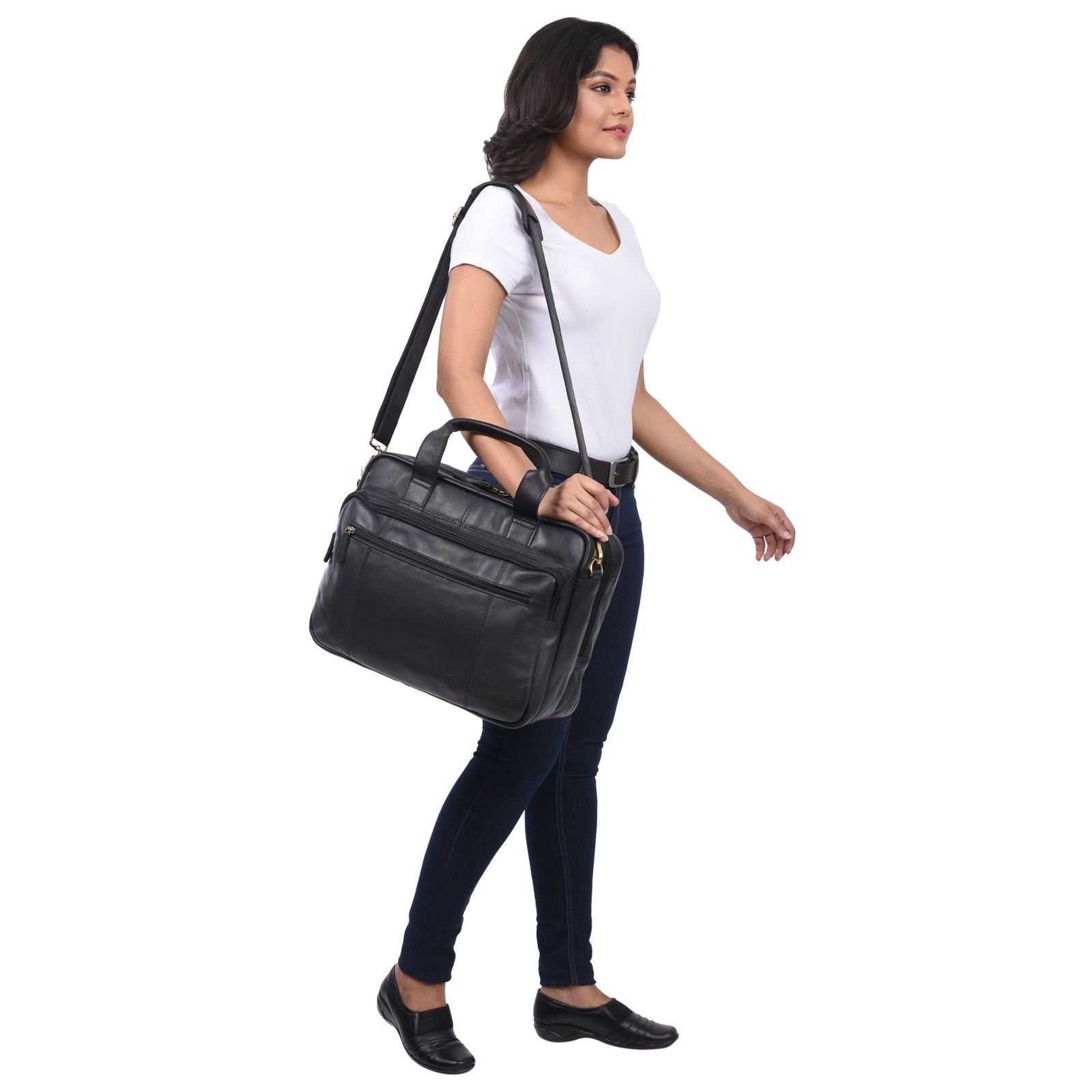 STILORD Aktentasche "Experience" Vintage Lehrertasche Leder groß Herren Damen