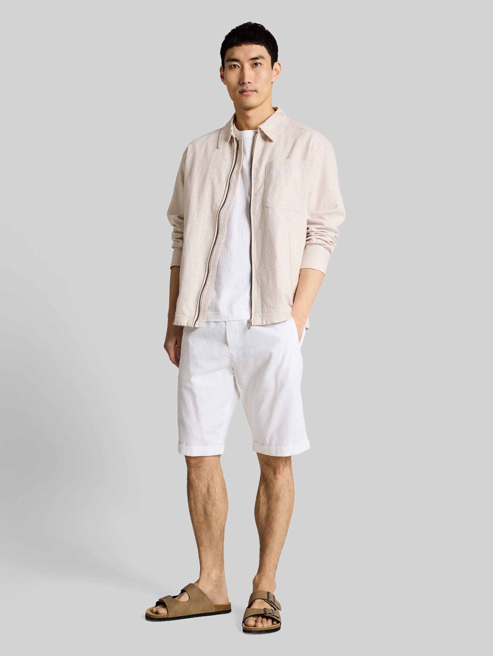 TOM TAILOR Shorts Hosen & Chino TTREGULAR Shorts mit Leinenanteil