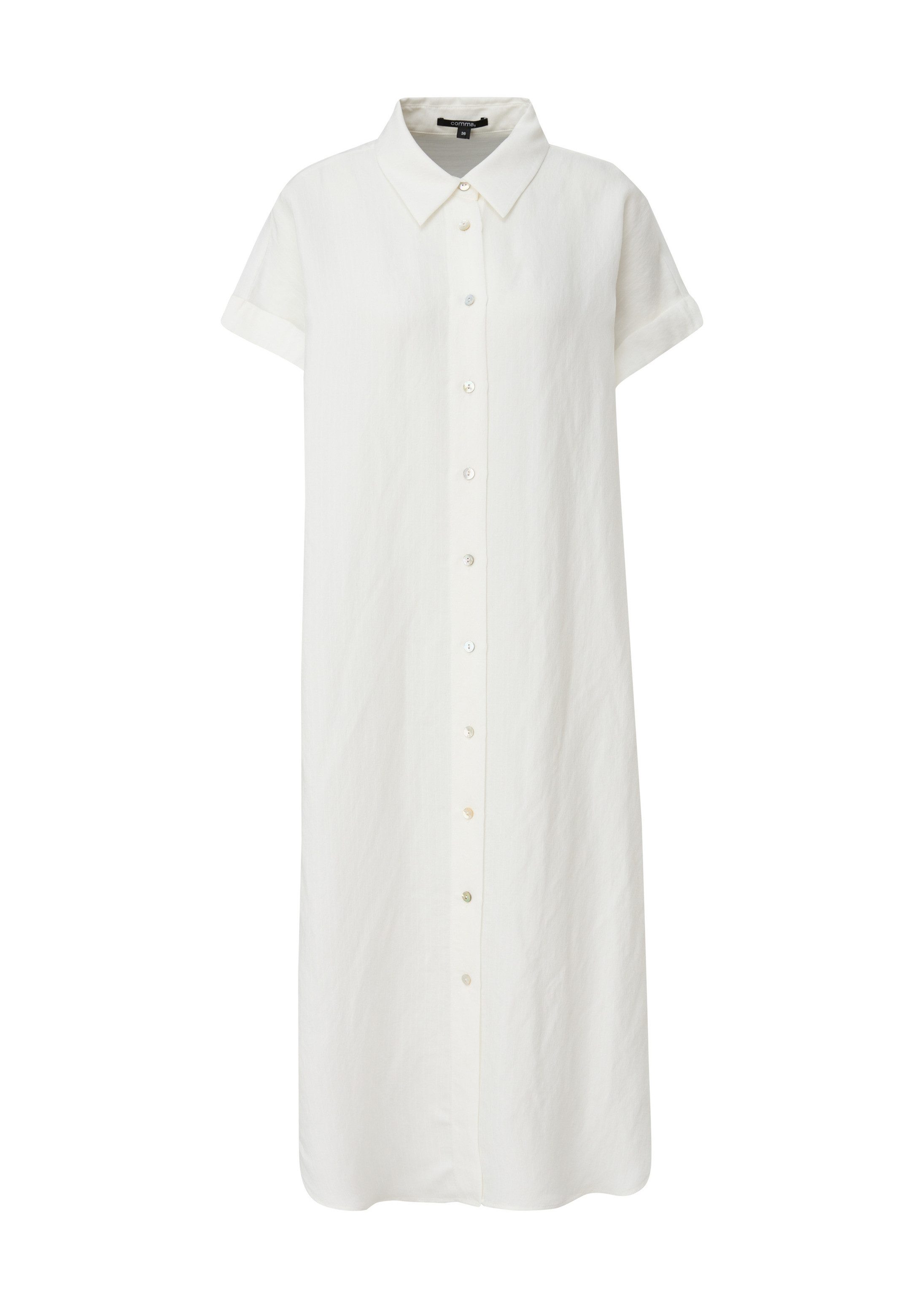 comma Kurzarmbluse Bluse Longbluse aus Modalmix