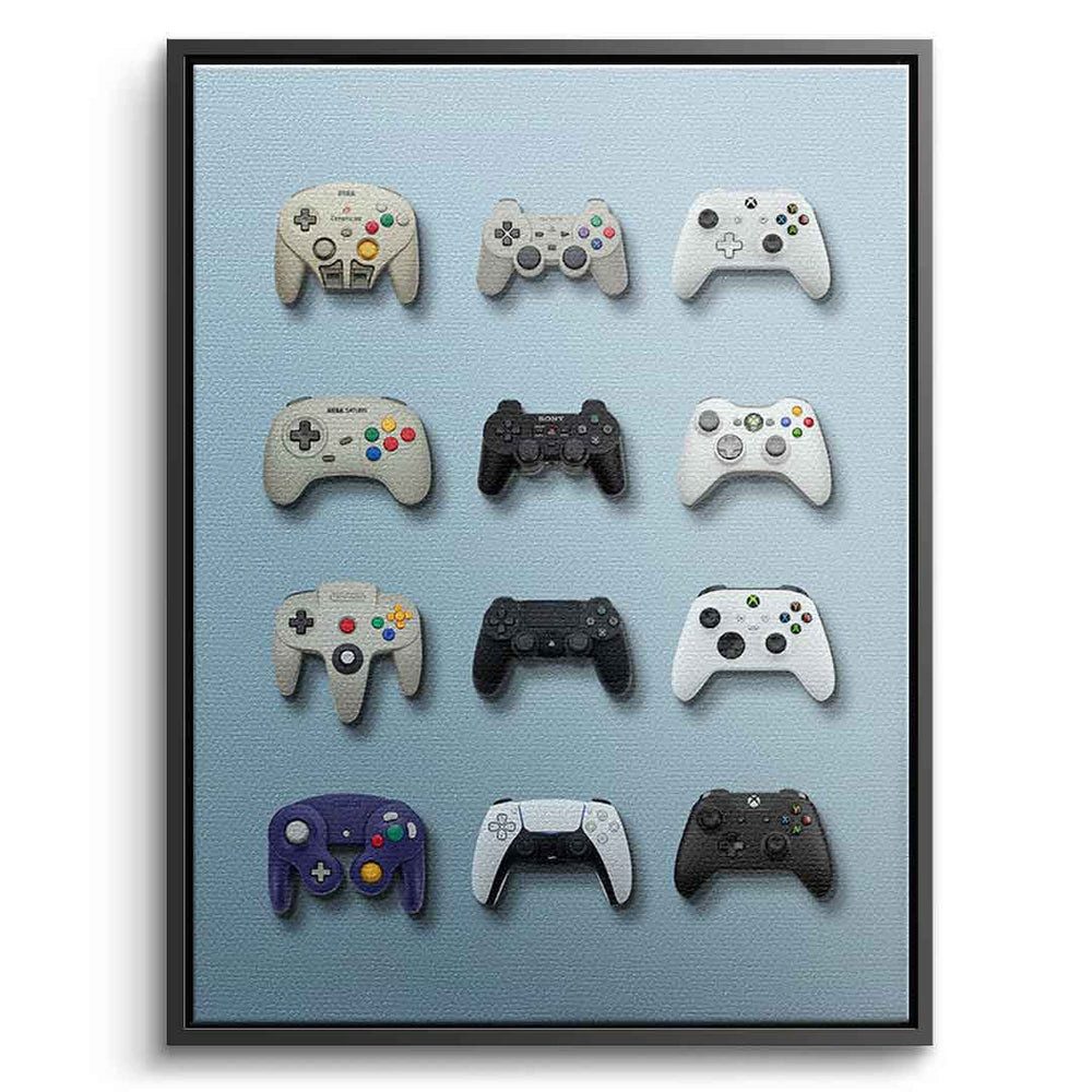 DOTCOMCANVAS® Leinwandbild Game Joystick, Leiwnandbild Game Joystick Controler Wandbild Kunstdruck