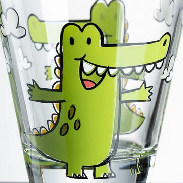 LEONARDO Glas Bambini, Materialmix, Kindermovtiv Krokodil, 215 ml, Spülmaschinengeeignet