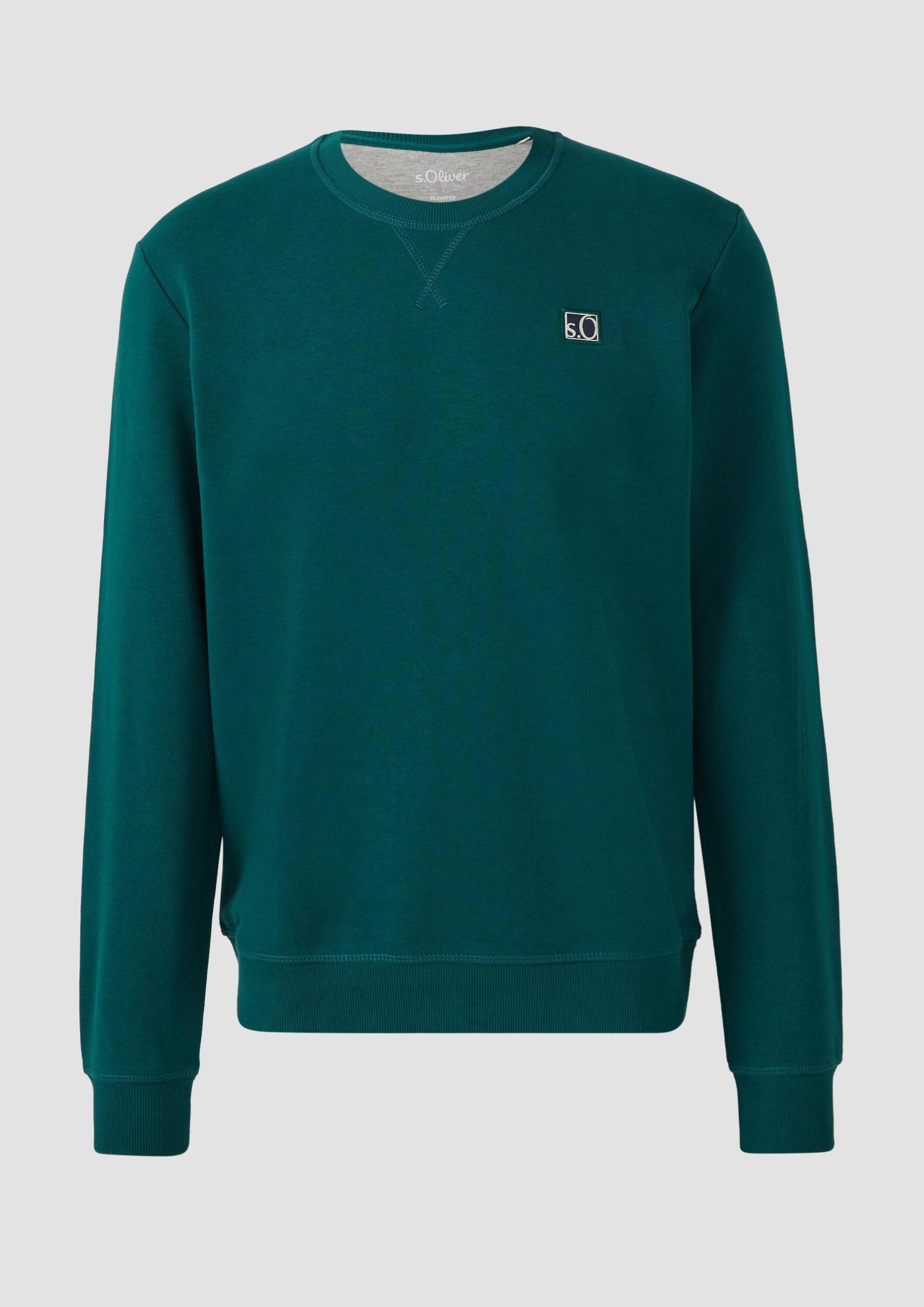 s.Oliver Sweatshirt Sweatshirt Weiches Sweatshirt aus Baumwollmix mit Crew Neck