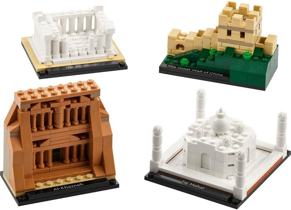 LEGO® Architecture - Welt der Wunder (40585) Konstruktions-Spielset, (Microscale, 382 St), Taj Mahal, Chinesische Mauer, Parthenon, Al-Khazneh
