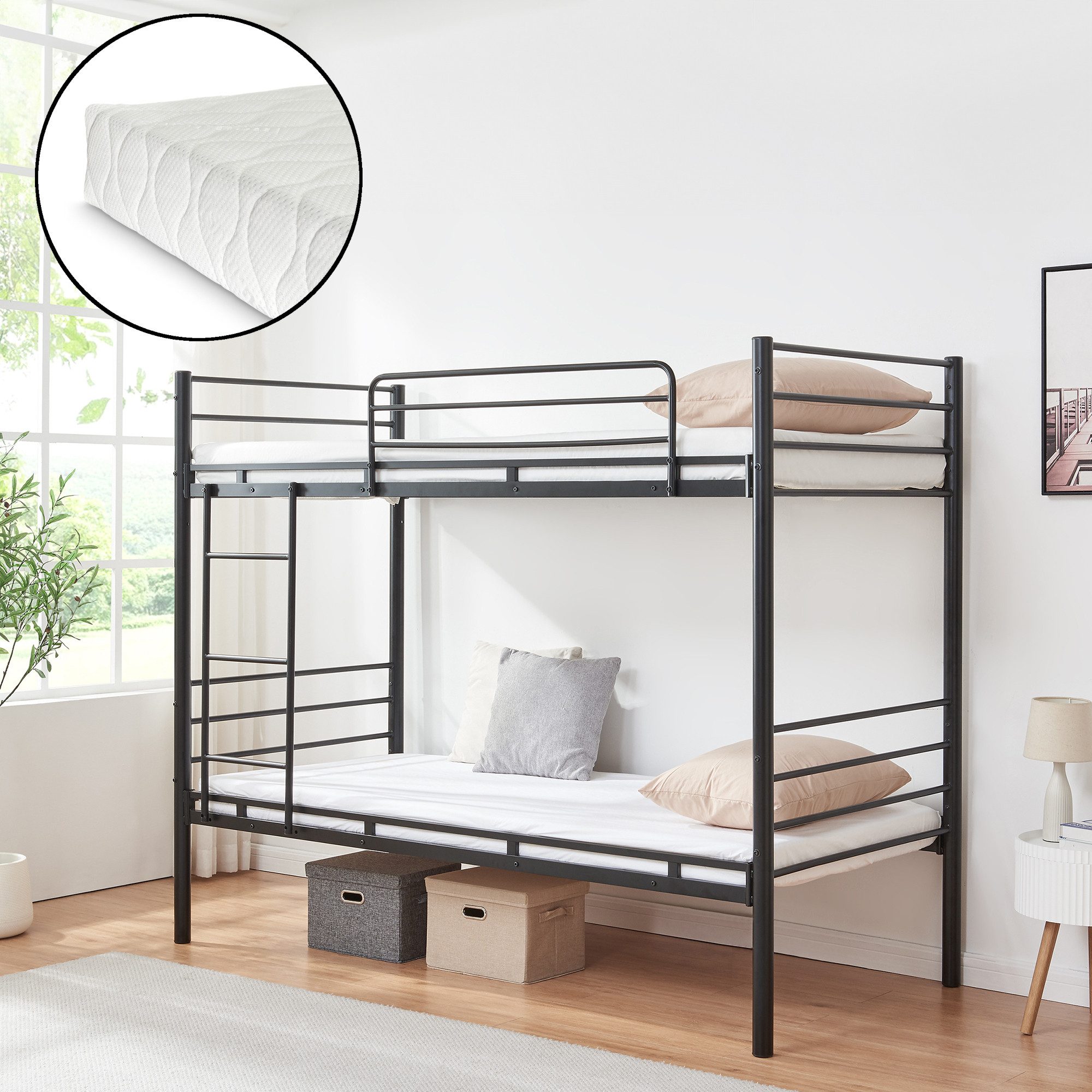 en.casa Etagenbett, »Bevapis« 90 x 200 günstig online kaufen