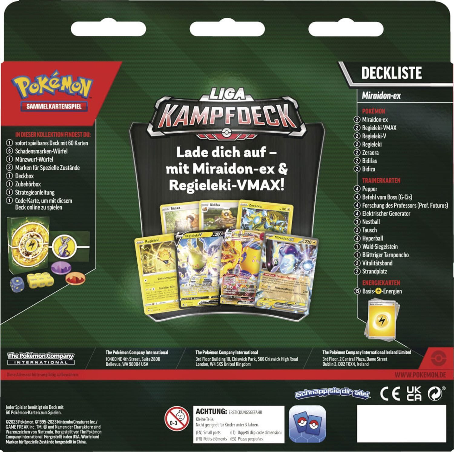 POKÉMON Sammelkarte Liga Kampfdeck, Miraidon EX
