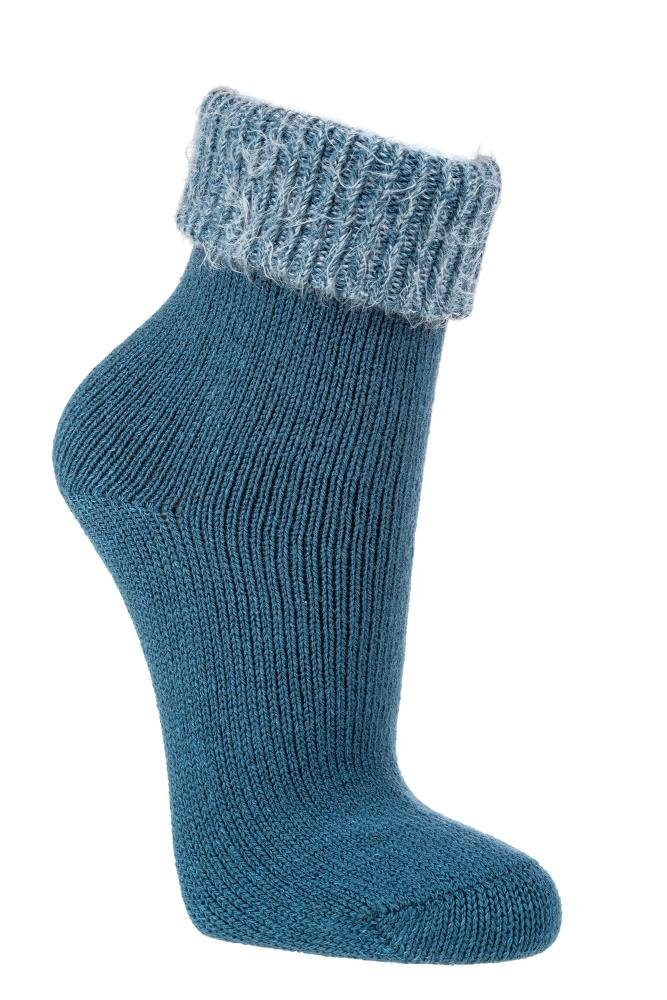 Umschlagsocken Flausch Socken Baumwolle auf der Haut in strahlenden Farben