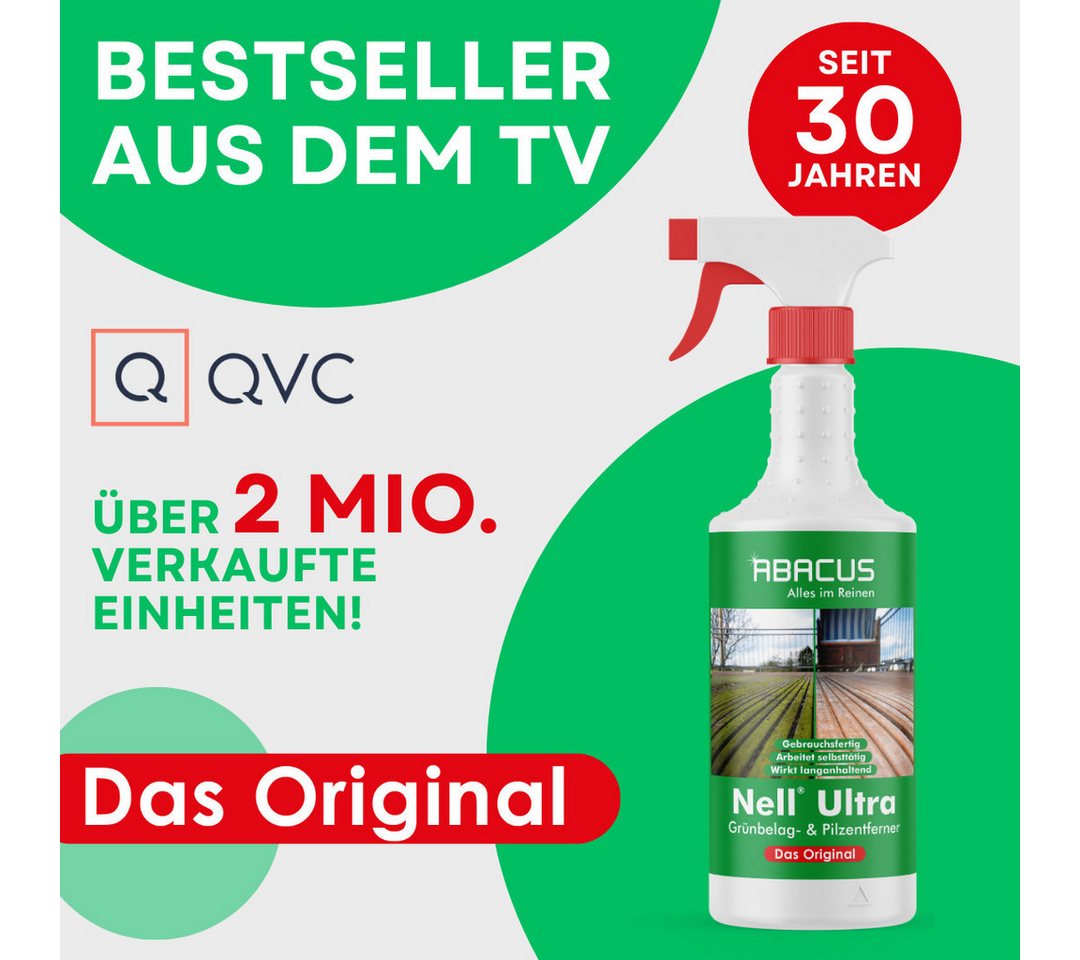Thumbnail - ABACUS Nell Ultra Algenentferner, Grünbelagentferner, Flechtenentferner Grünbelagentferner (Bekannt aus QVC, [- Ergiebig...