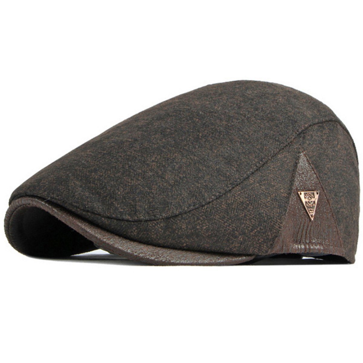 Sporty Flat Cap Flat Cap Klassik Schirmmütze mit Schirm Schiebermütze Braun