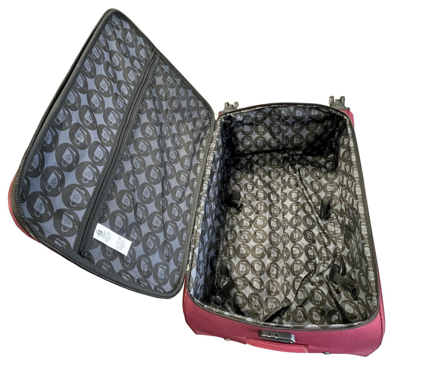 Gustav Voss Trolleyset Reisekofferset MYKONOS Reisekoffer-Set Trolley Reisetrolley, 4 Rollen, (Reisekofferset mit Leichtlauf-Rollen, 3 tlg., Softshell Kofferset), Teleskopgriff Zahlenschloss 360° Leichtlauf-Doppelrollen