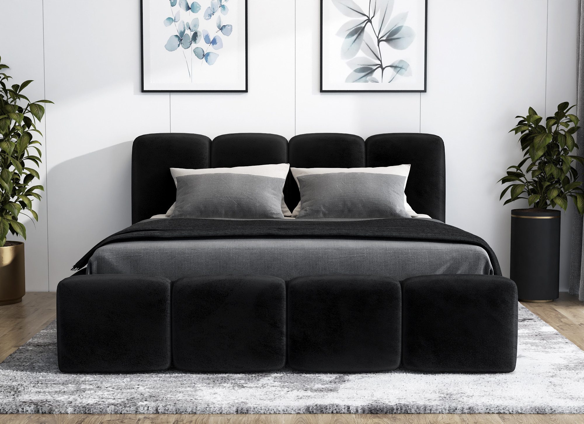 A&J MöbelLand GmbH Polsterbett DANA mit Matratze, Lattenrost und Bettkasten günstig online kaufen