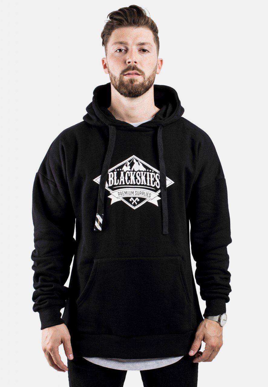 Hoodie Schwarz Reversible Blackskies Medium Kapuzenpullover