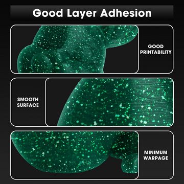 YI Filament PLA Leuchtet 3D Drucker Filament, Leuchtendes Sternen Grün