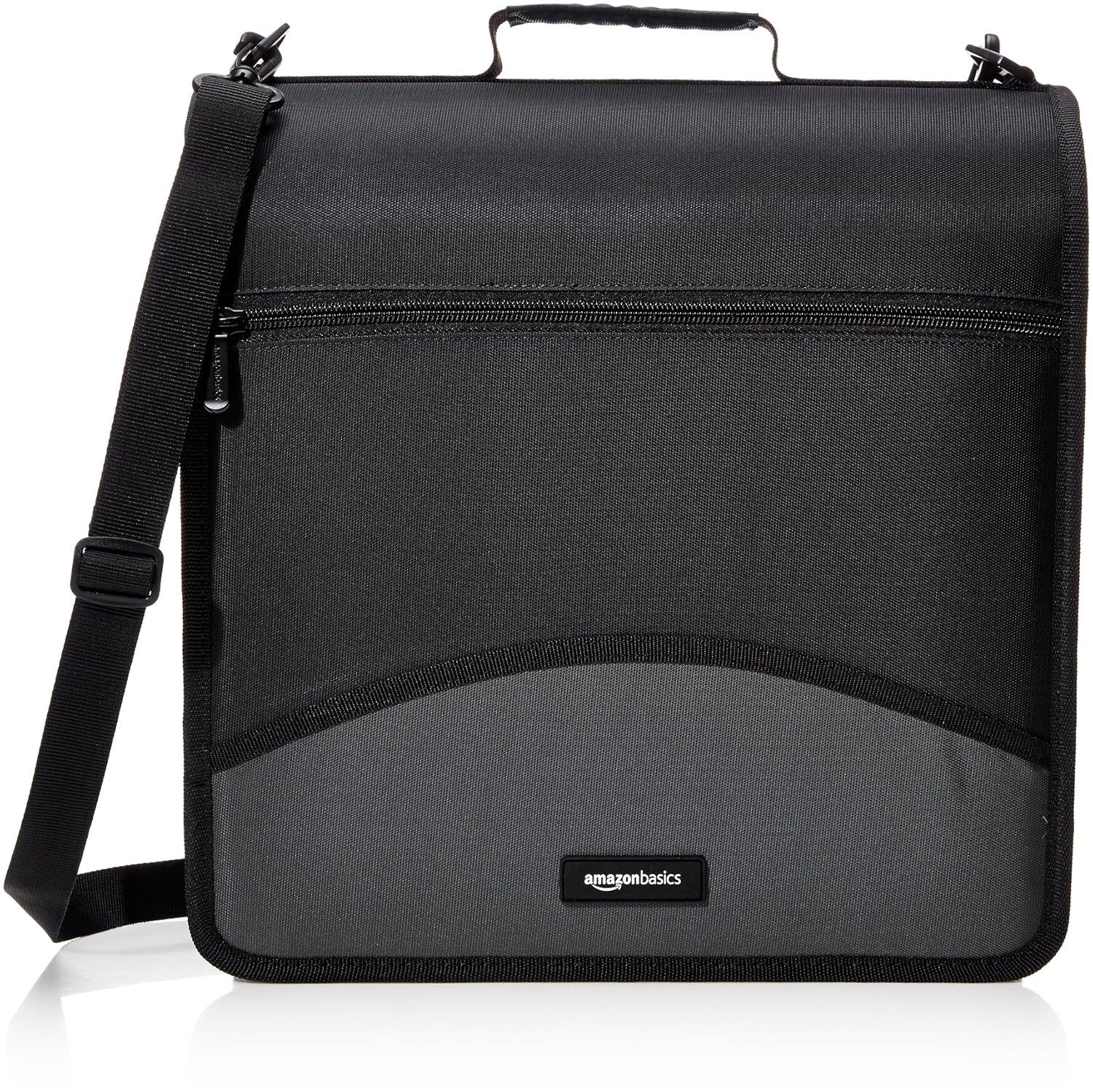 Amazon Basics Aktenordner AmazonBasics 3-Ring Zipper Binder - D-Ring, 4-inch, Black