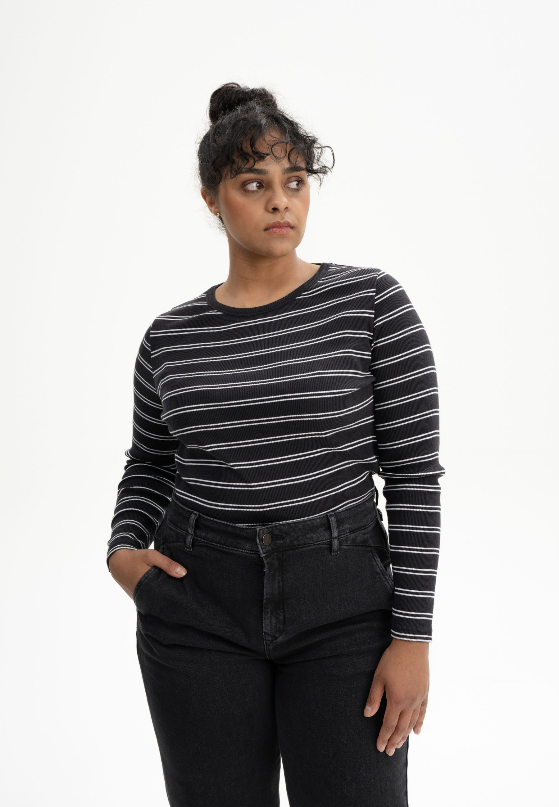 Langarmshirt Ripp Longsleeve Style MEHAR