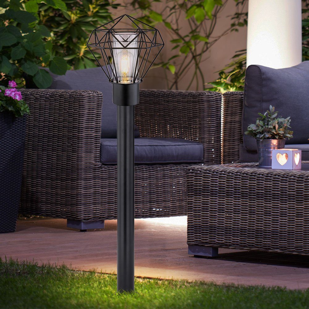 GLOBO LIGHTING Außen-Stehlampe, Leuchtmittel nicht inklusive, Außenleuchte Stehleuchte IP44 Gartenlampe schwarz