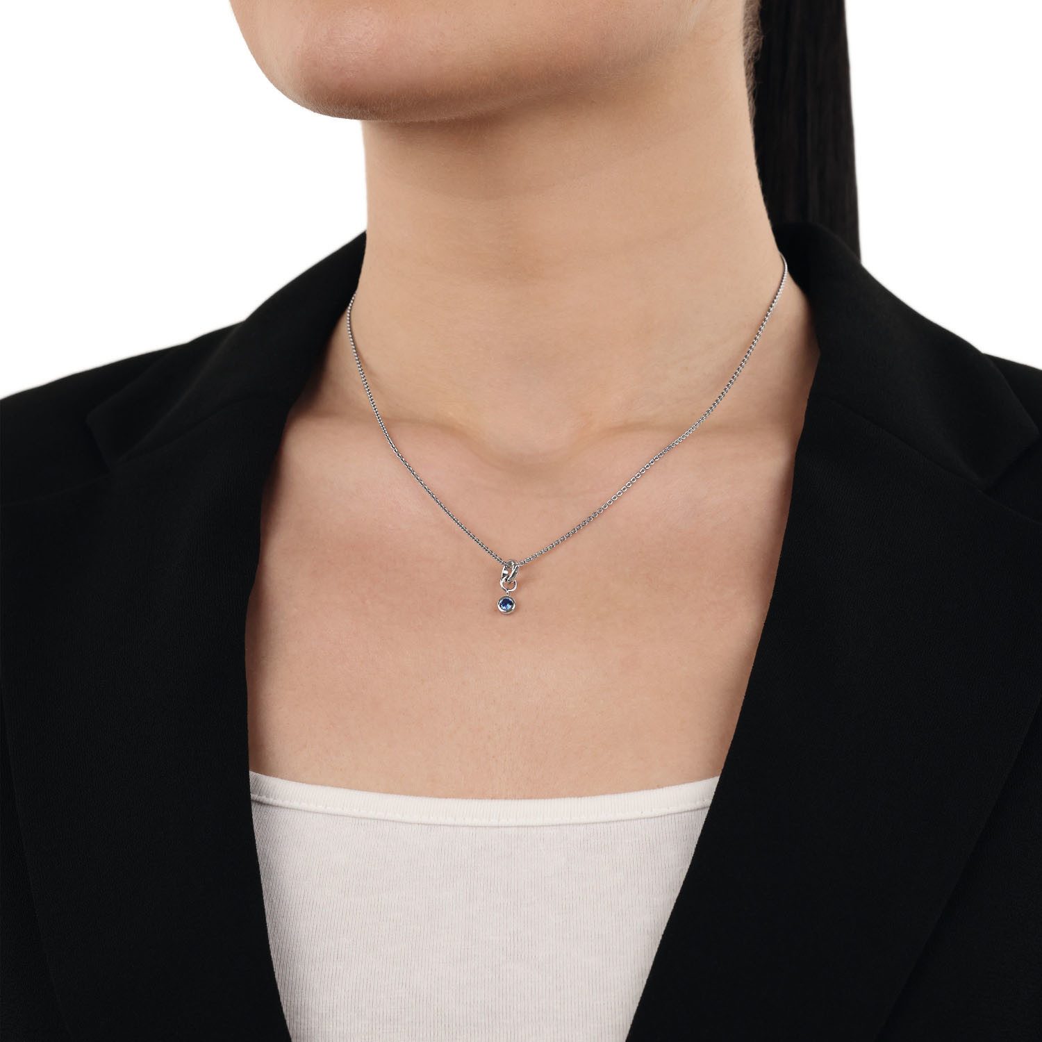 Amor Charm-Einhänger Geburtsstein, mit Zirkonia (synth) oder Stein (synth)