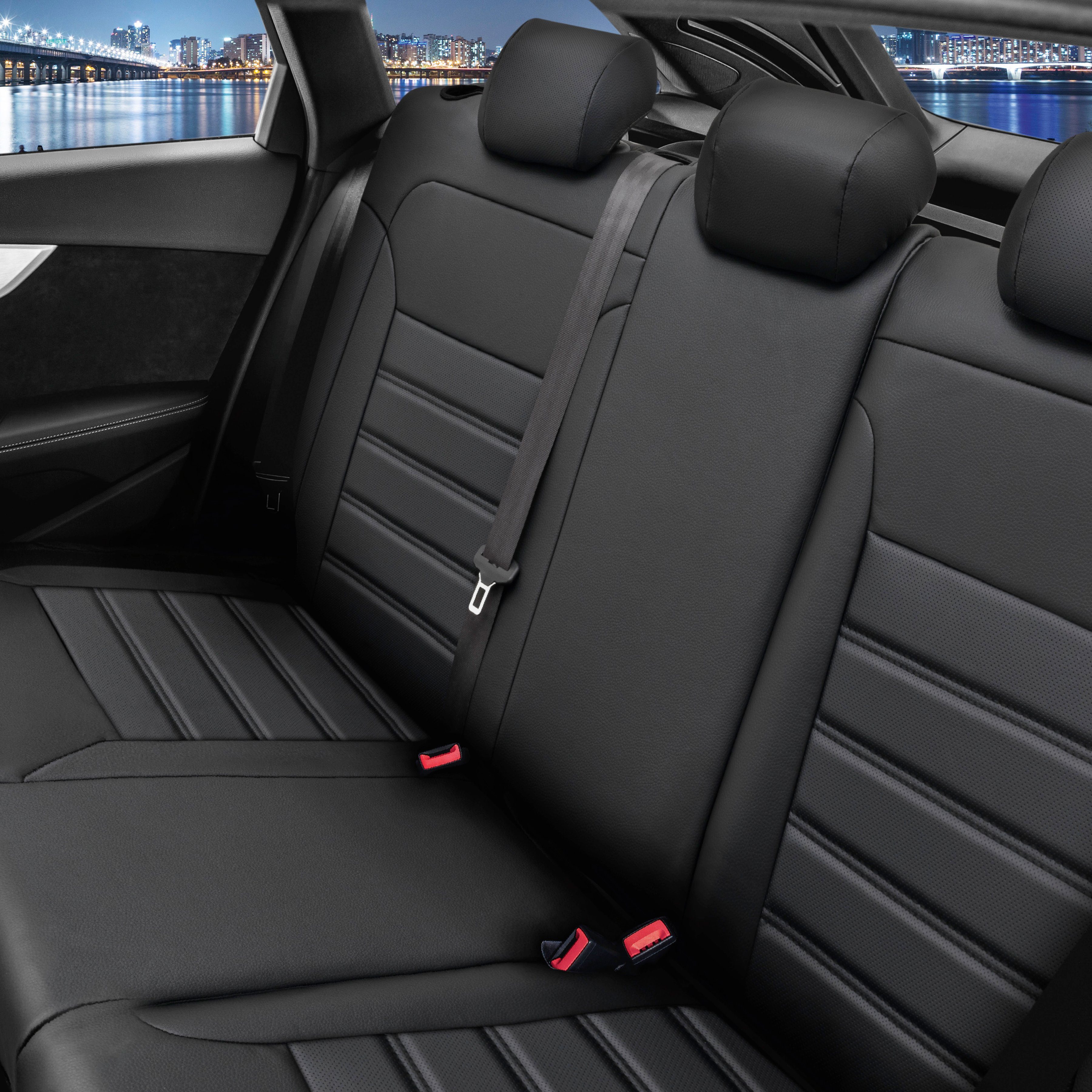 WALSER Autositzbezug Robusto, 1 Rücksitzbankbezug für Normalsitze Trend/Titanium,  passgenau für Ford GRAND C-MAX DXA/CB7 12/2010-Heute