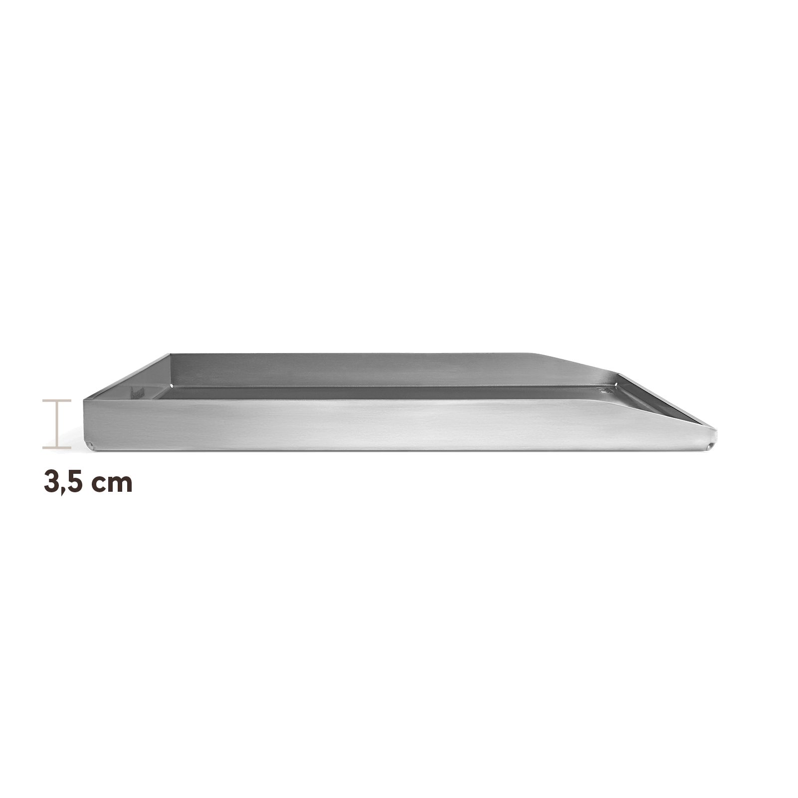BURNHARD® Grillrost Plancha Grillplatte Edelstahl FRED 41,5 x 40 x 3,5 cm