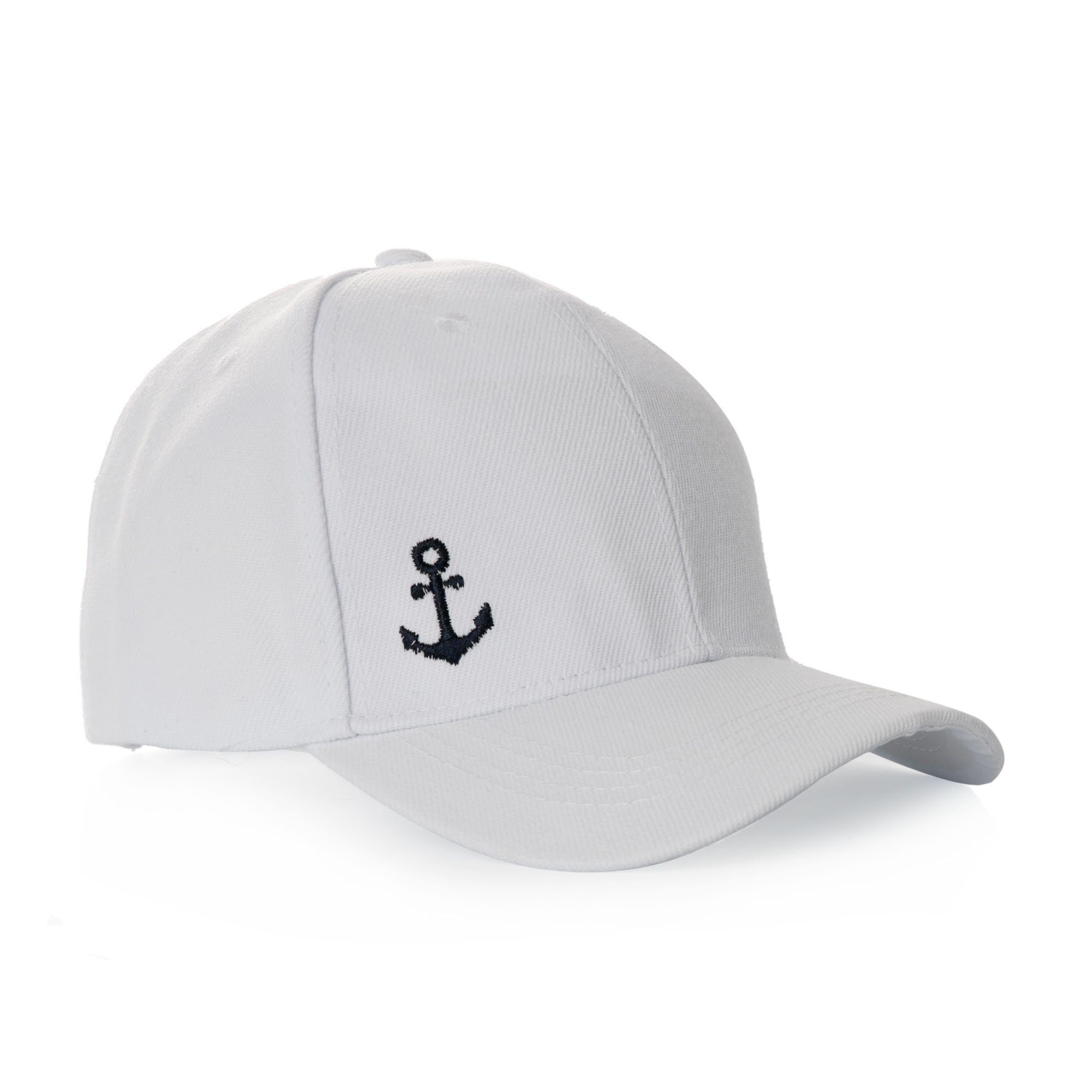 Sonia Originelli Baseball Cap Baseball Cap "kleiner Anker" Mütze Maritim Snapback Unisex weiss