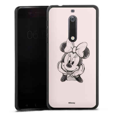 DeinDesign Handyhülle Minnie Mouse Offizielles Lizenzprodukt Disney Minnie Posing Sitting, Nokia 5 Silikon Hülle Bumper Case Handy Schutzhülle Smartphone Cover