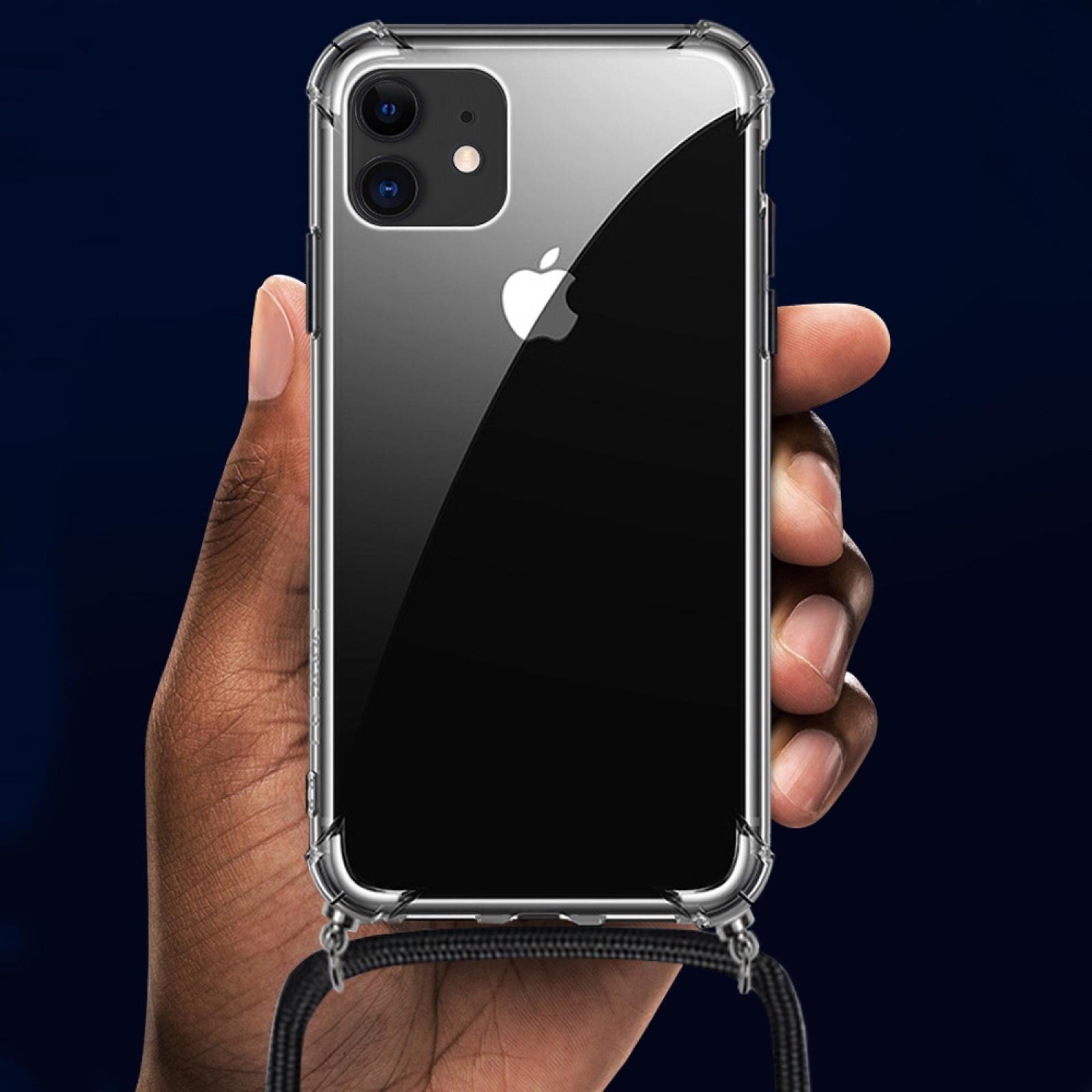 Numerva Handykette Necklace Case Schutzhülle Handyhülle für iPhone 11, TPU Handyschutzhülle mit Seil zum umhängen
