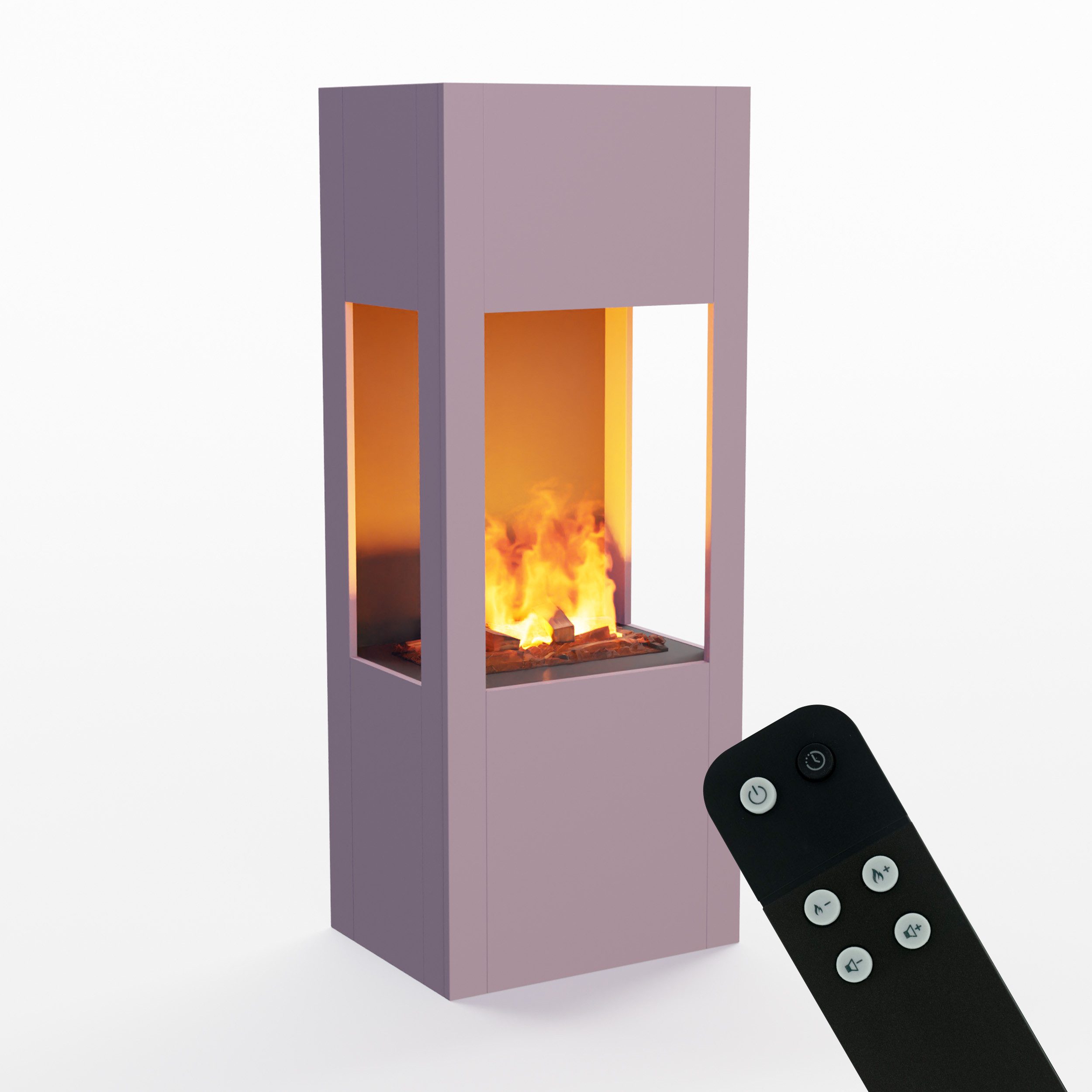 GLOW FIRE Elektrokamin Böll Multicolor Wasserdampf Kamin, Standkamin, Elektrischer Kamin, Wasserdampfkamin mit 3D Feuer und Knisterfunktion