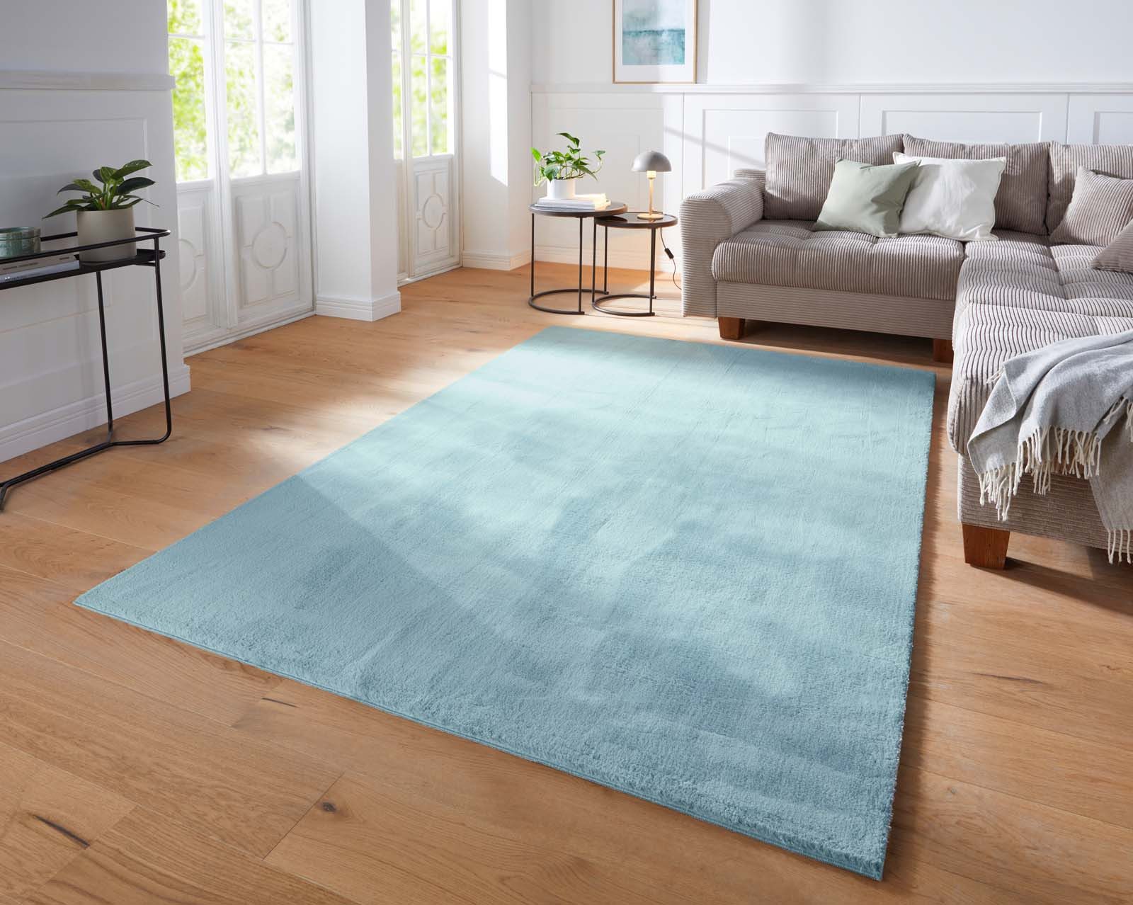 TaraCarpet Teppich Supersoft Kurzflorteppich Fiona Uni, günstig online kaufen