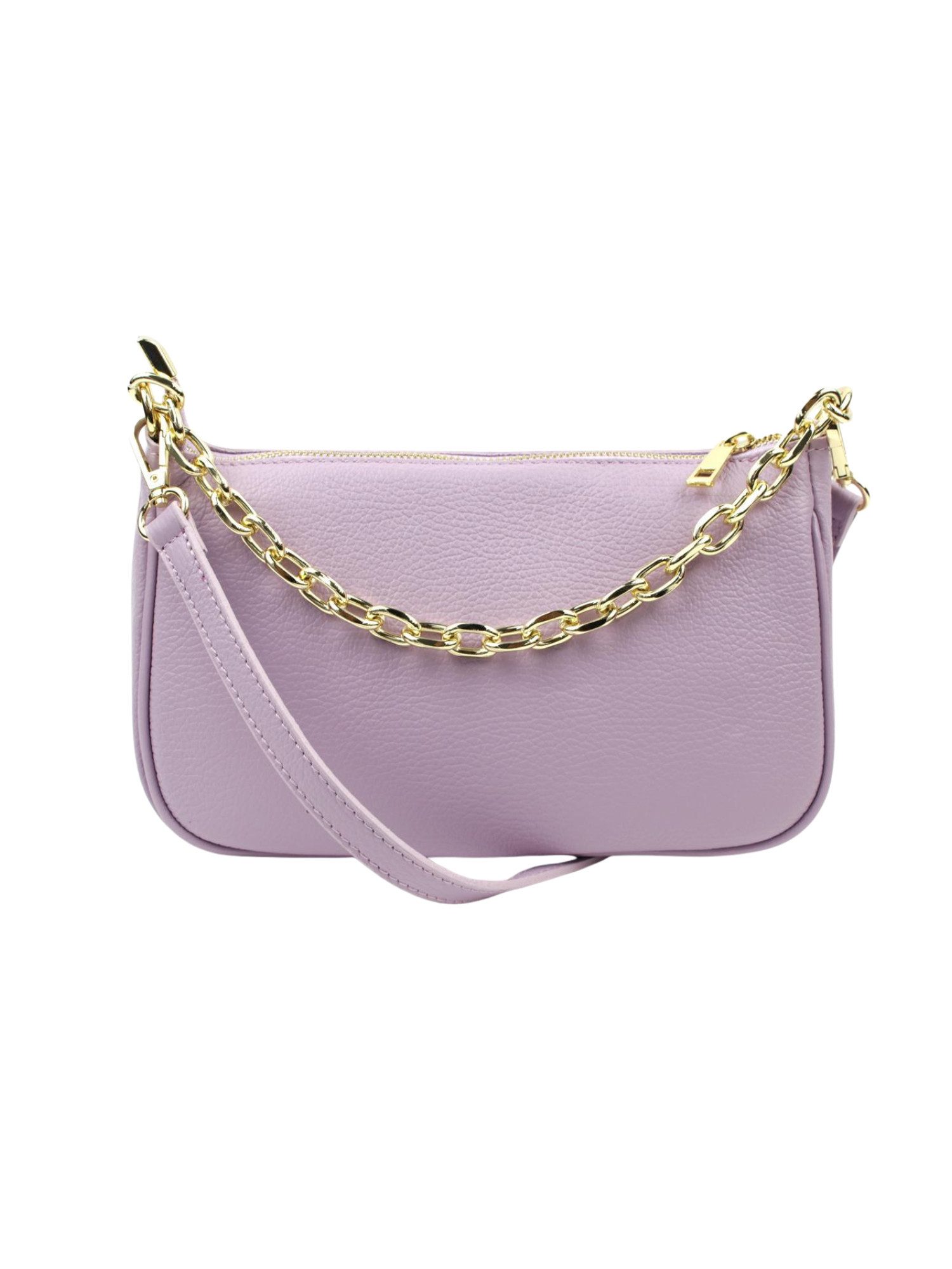 BRISE TASCHE Schultertasche Echtleder Schultertasche mit Kette & Reißverschluss, Echtleder Vielseitig tragbar Leicht