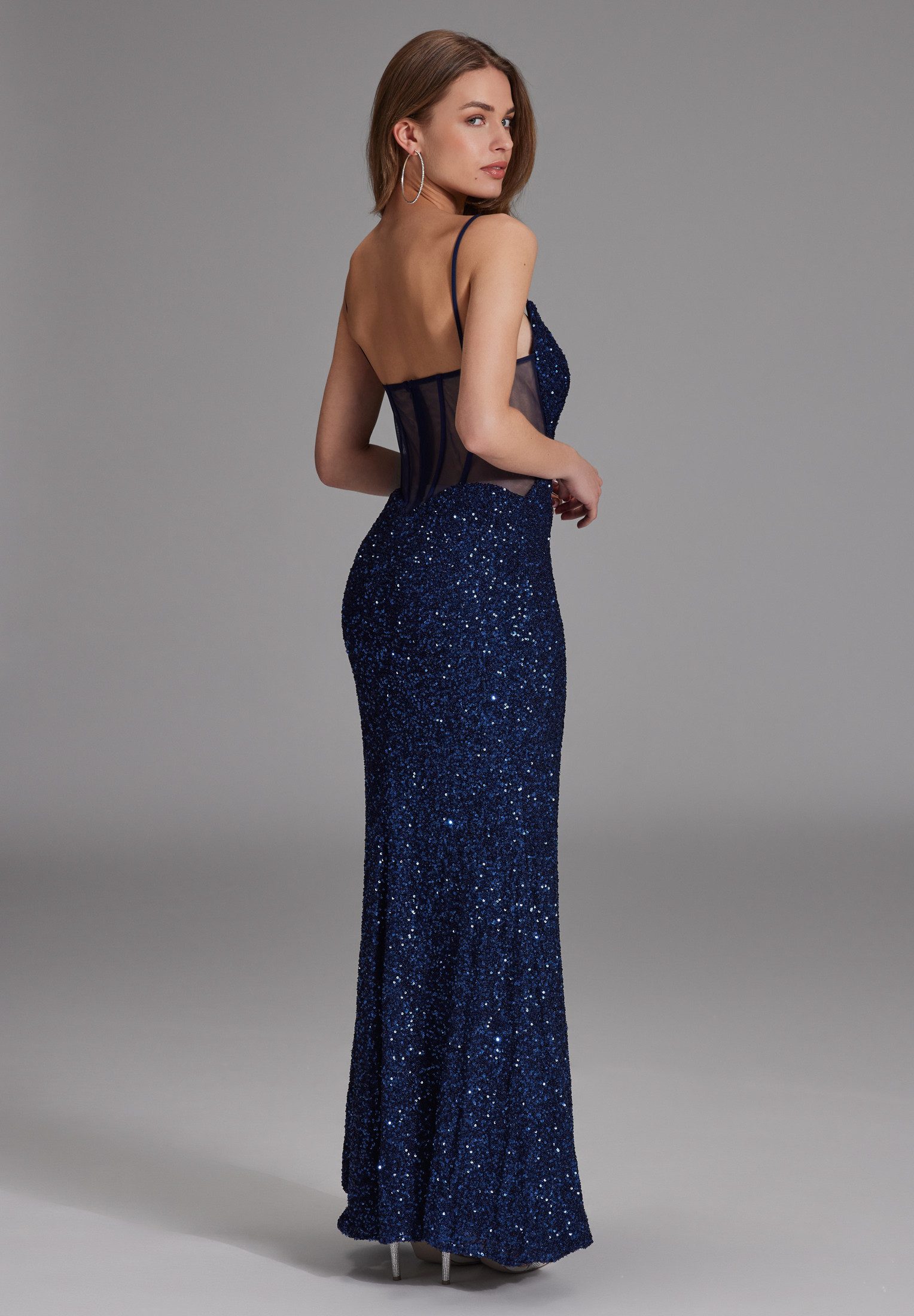 Hey Kyla Abendkleid - Slipdress mit transparenter Rückenpartie Figurbetonte Passform